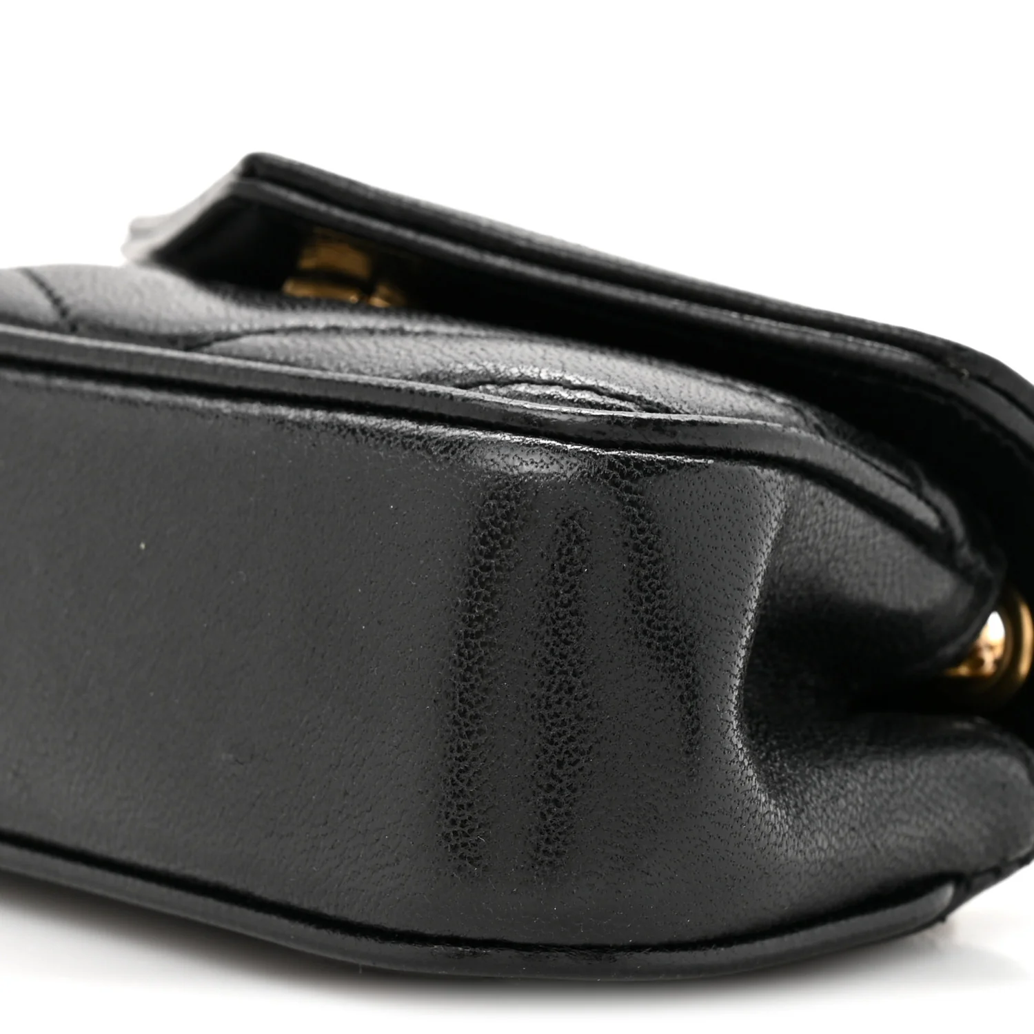 Lambskin Chevron Quilted Micro LouLou Black - Image 9
