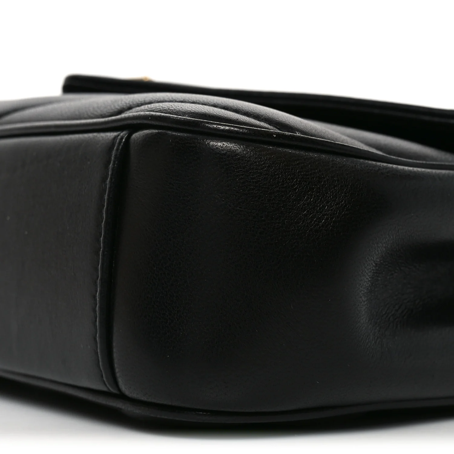 Lambskin Chevron Quilted Small Loulou Bag Black - Image 11
