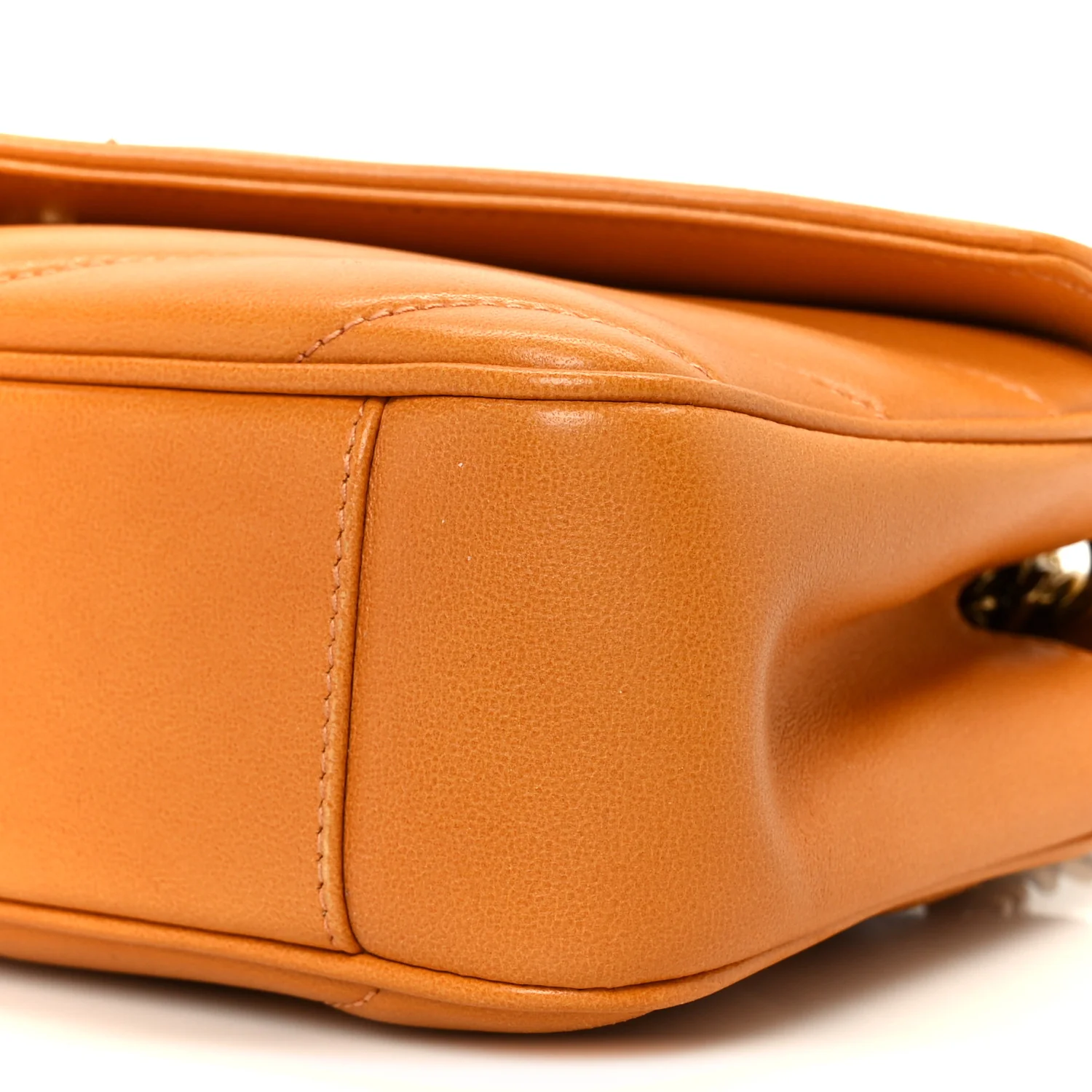 Lambskin Chevron Quilted Small Loulou Bag Sunflower - Image 14