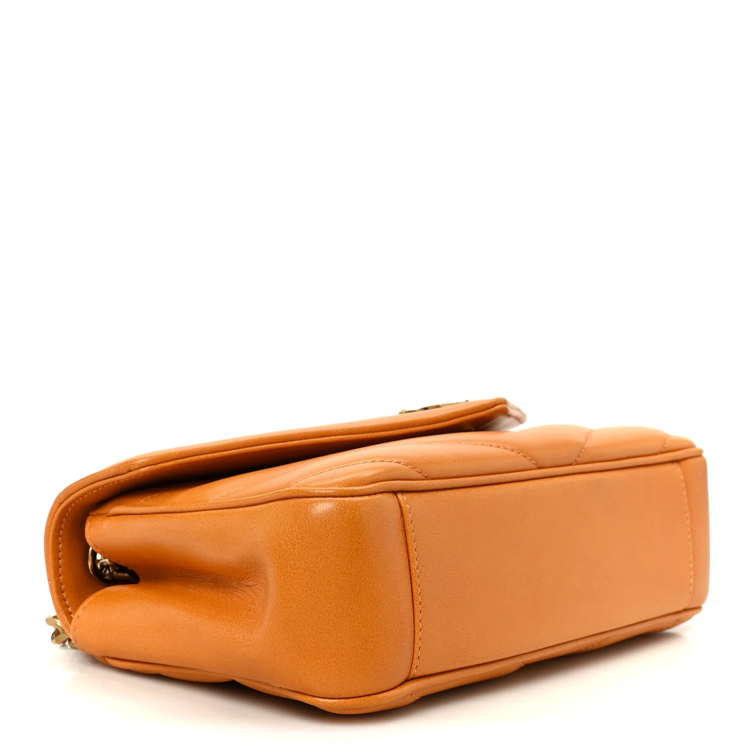 Lambskin Chevron Quilted Small Loulou Bag Sunflower - Image 5