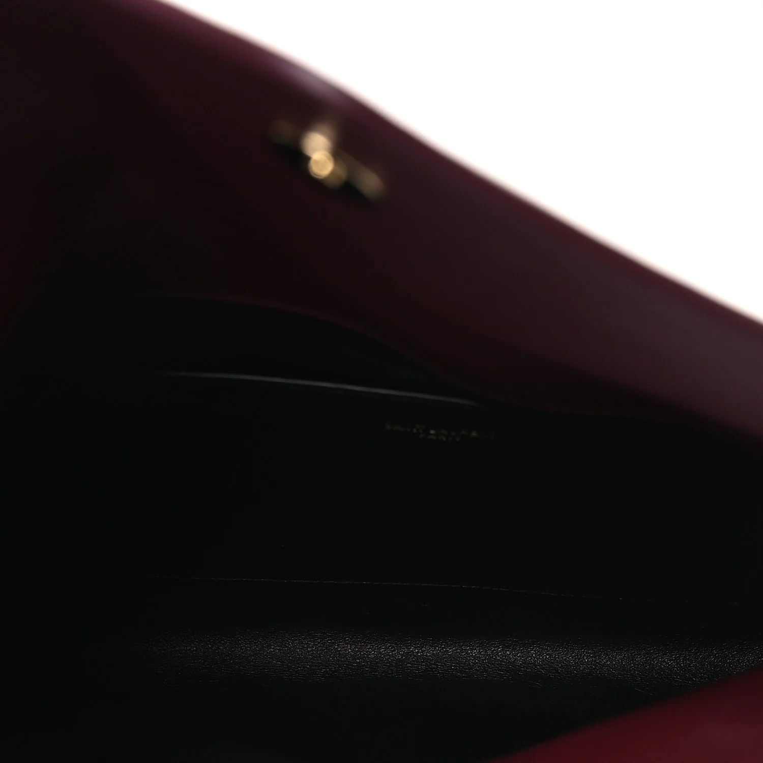 Lambskin Large Cassandre Envelope Pouch Dark Ruby - Image 5