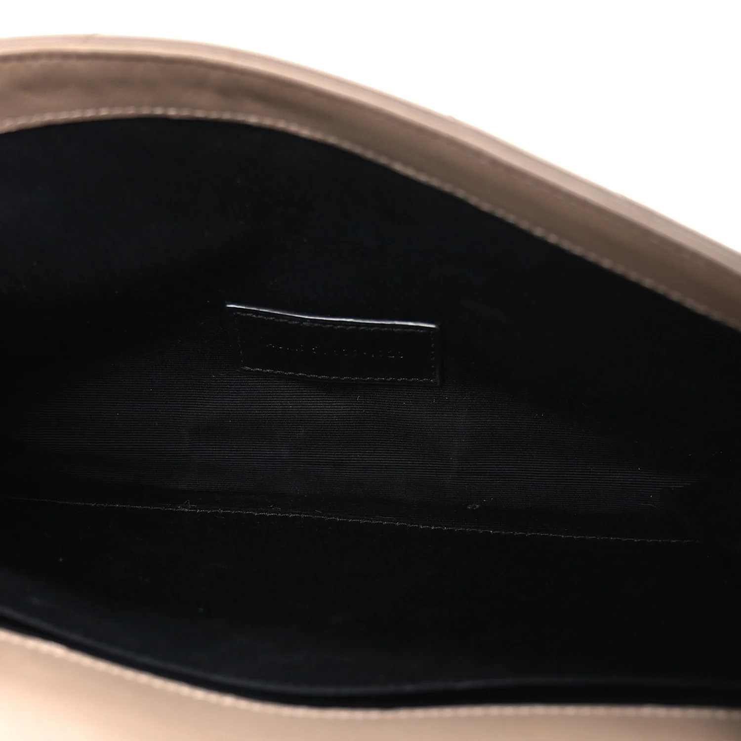 Lambskin Matelasse Chevron Monogram Cassandre Flap Pouch Dark Beige - Image 5