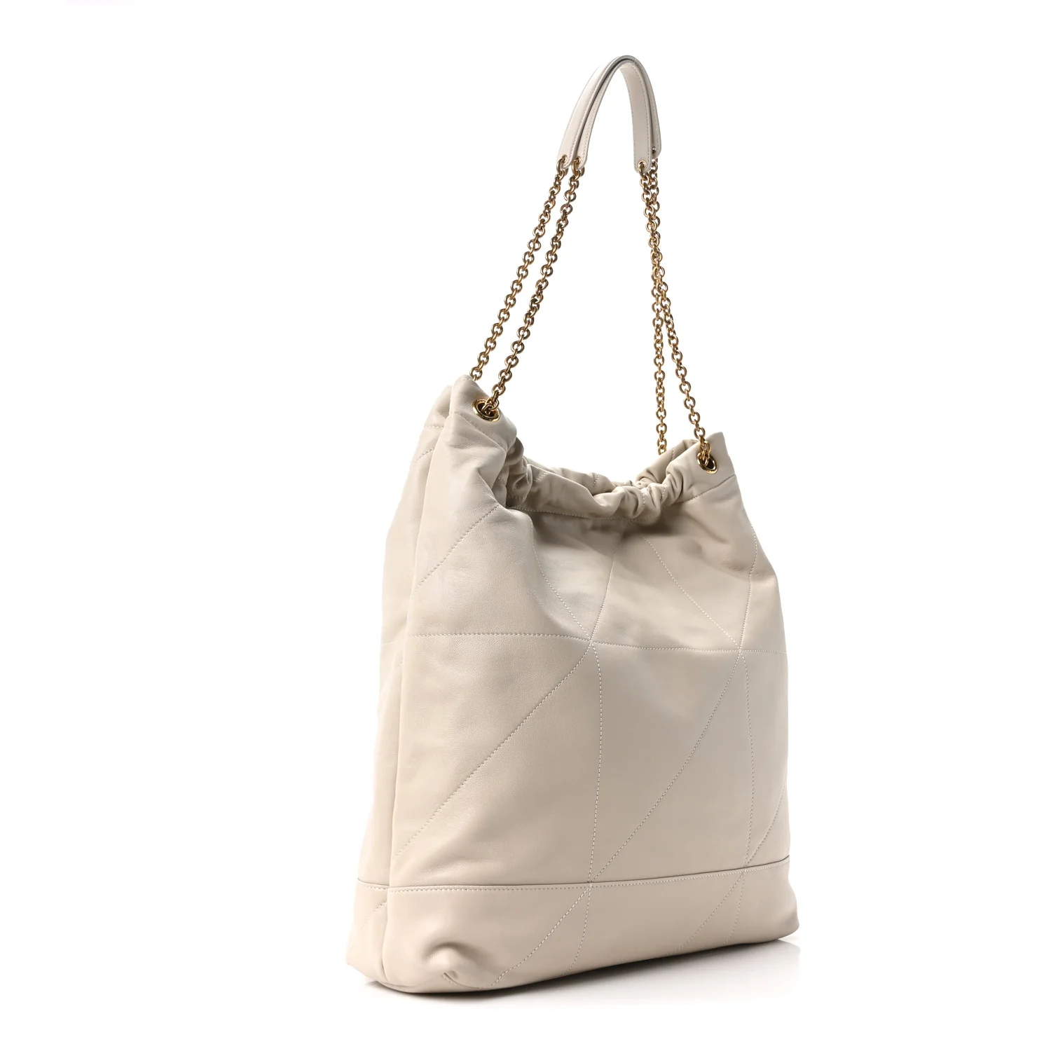 Lambskin Matelasse Large Jamie Pochon Crema Soft - Image 4