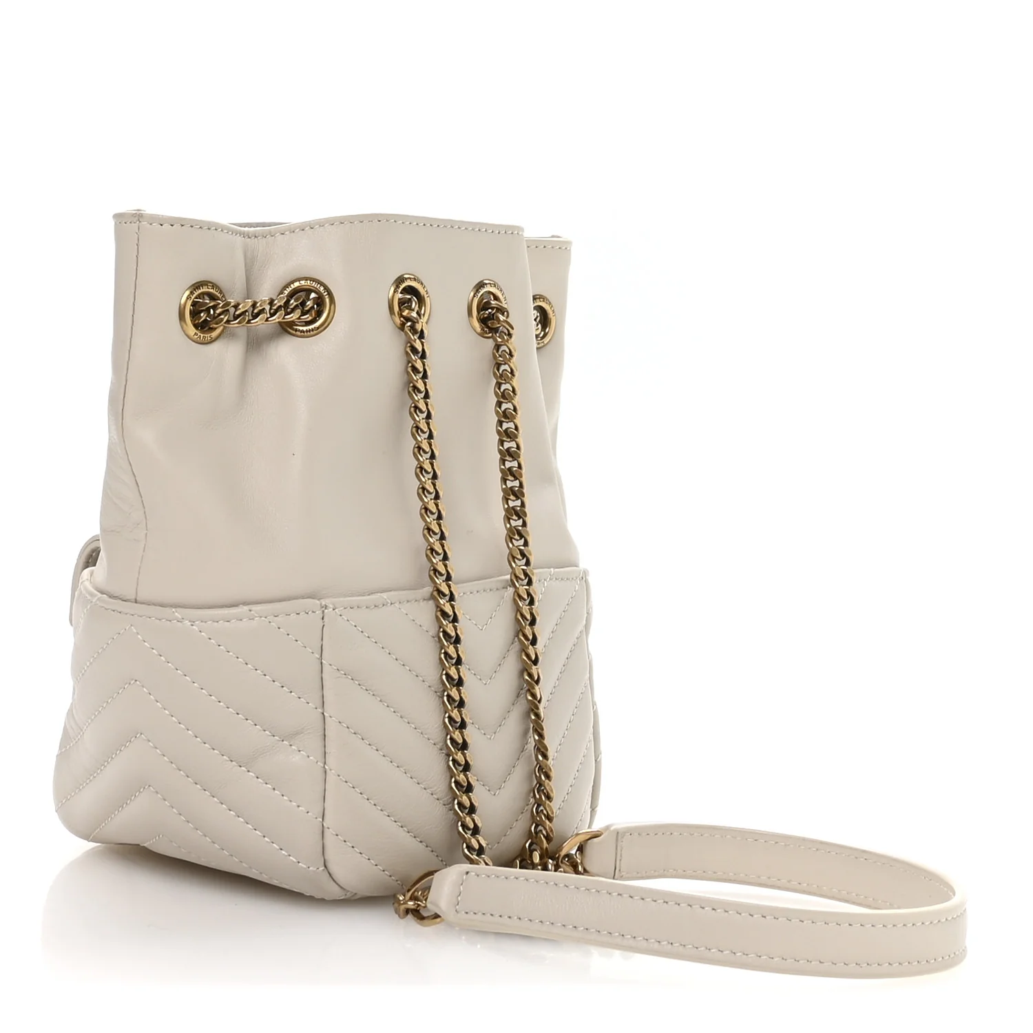 Lambskin Matelasse Monogram Joe Nano Bucket Bag Crema Soft - Image 5