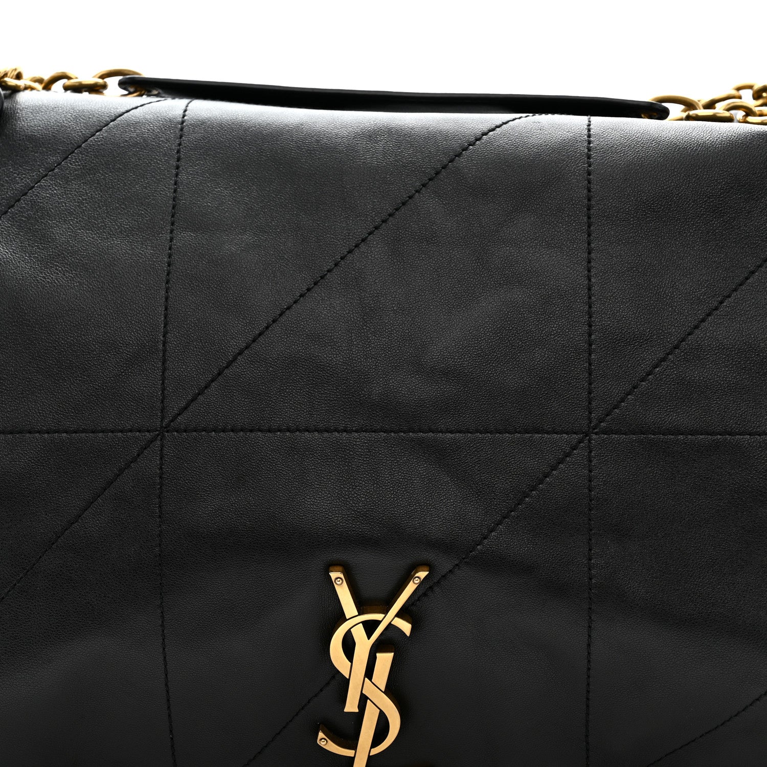Lambskin Matelasse Monogram Large Jamie 4.3 Black - Image 9