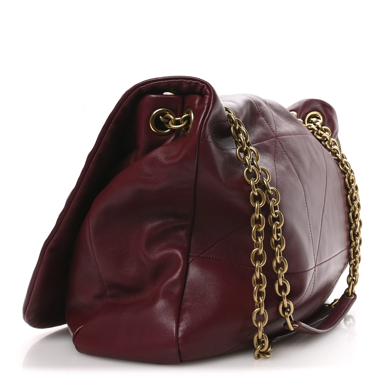 Lambskin Matelasse Monogram Large Jamie 4.3 New Dark Bordeaux - Image 3