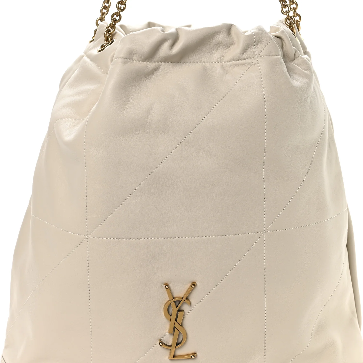 Lambskin Matelasse Monogram Large Jamie 4.3 Pochon Blanc Vintage - Image 9