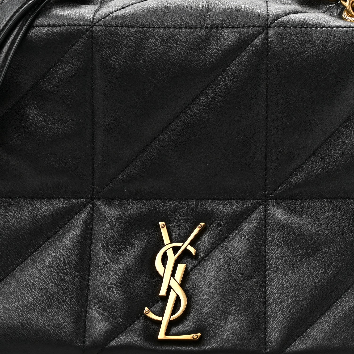 Lambskin Matelasse Monogram Medium Jamie 4.3 Black - Image 8