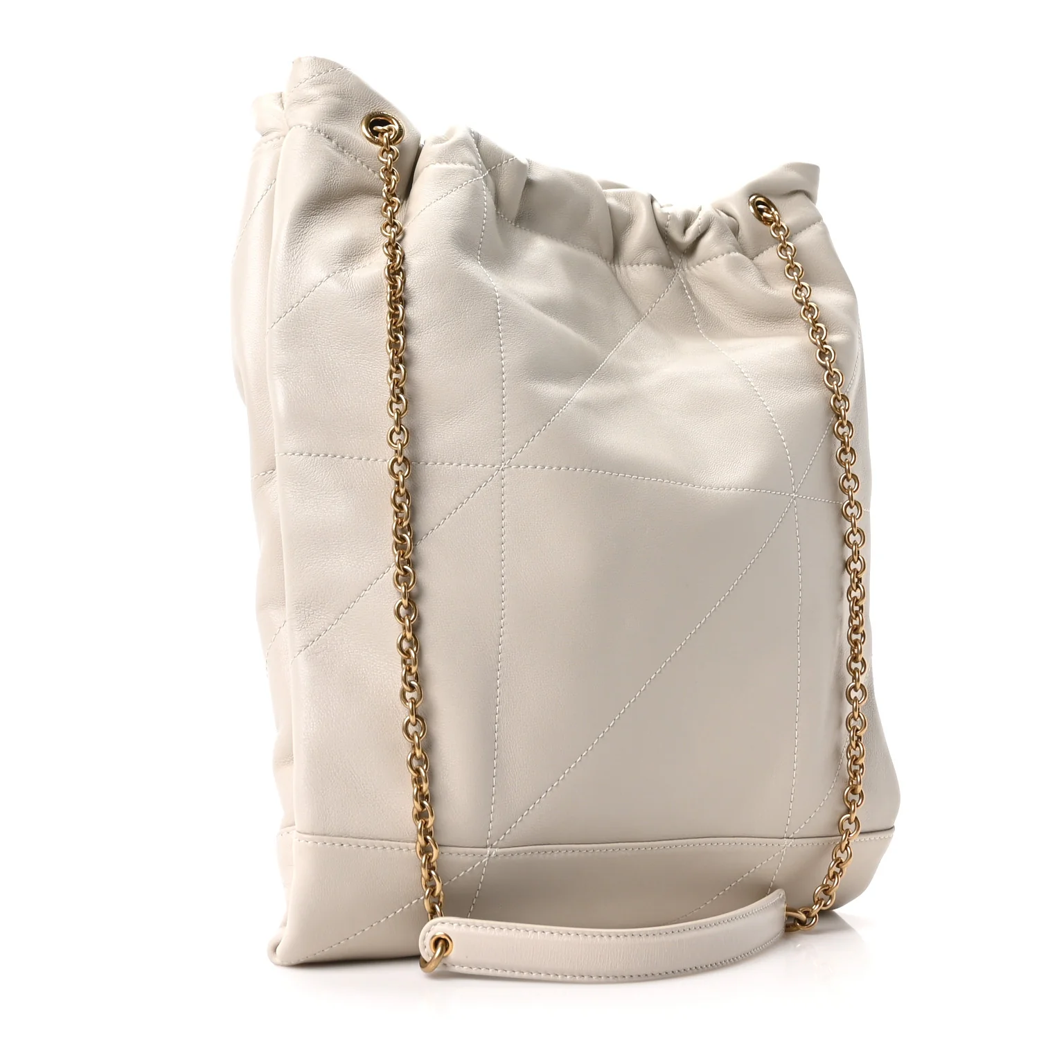 Lambskin Matelasse Monogram Medium Jamie 4.3 Pochon Blanc Vintage - Image 4