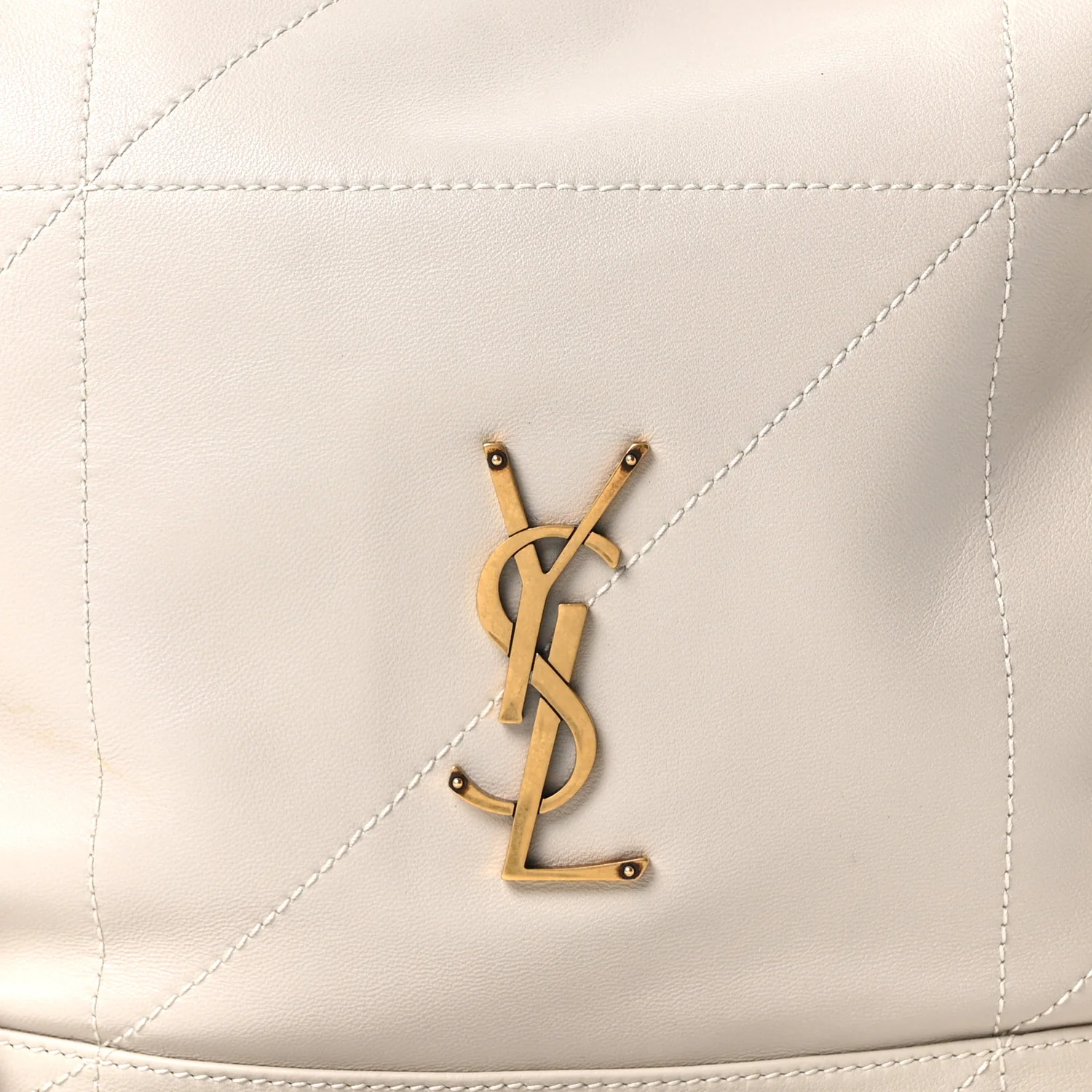 Lambskin Matelasse Monogram Medium Jamie 4.3 Pochon Blanc Vintage - Image 9