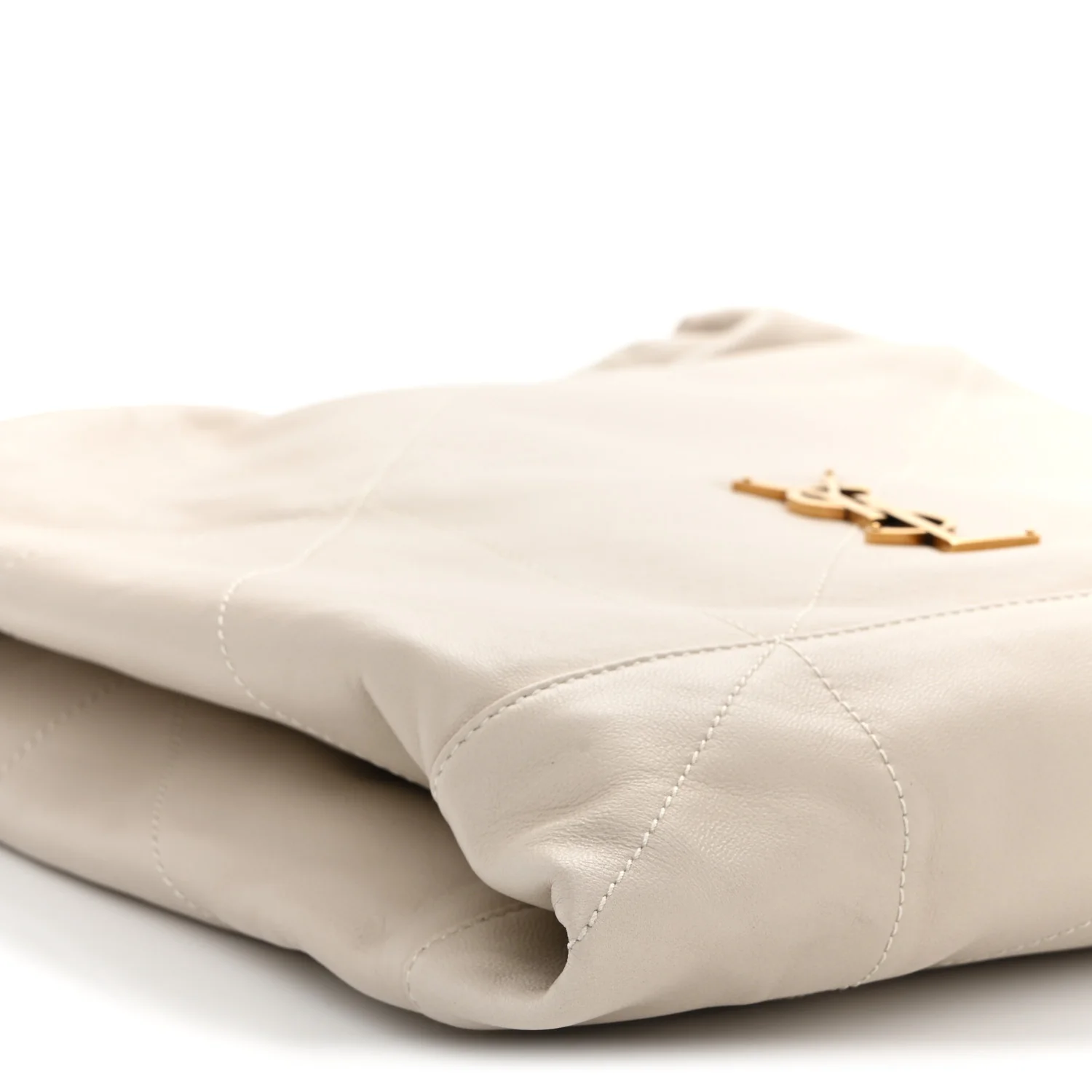Lambskin Matelasse Monogram Medium Jamie 4.3 Pochon Crema Soft - Image 10