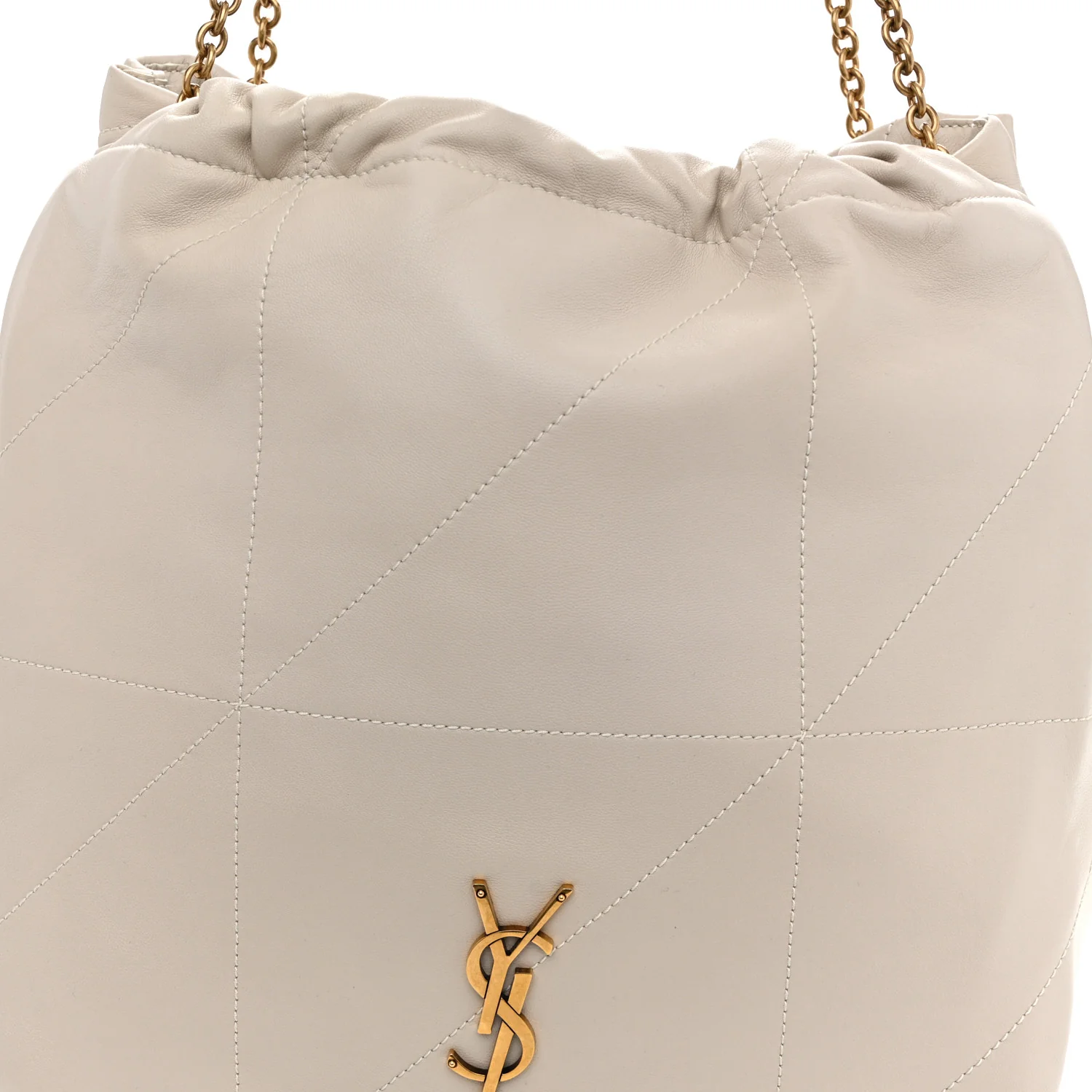 Lambskin Matelasse Monogram Medium Jamie 4.3 Pochon Crema Soft - Image 9