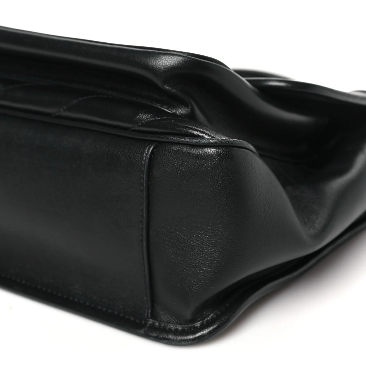 Lambskin Matelasse Monogram Medium Niki Chain Satchel Black - Image 10