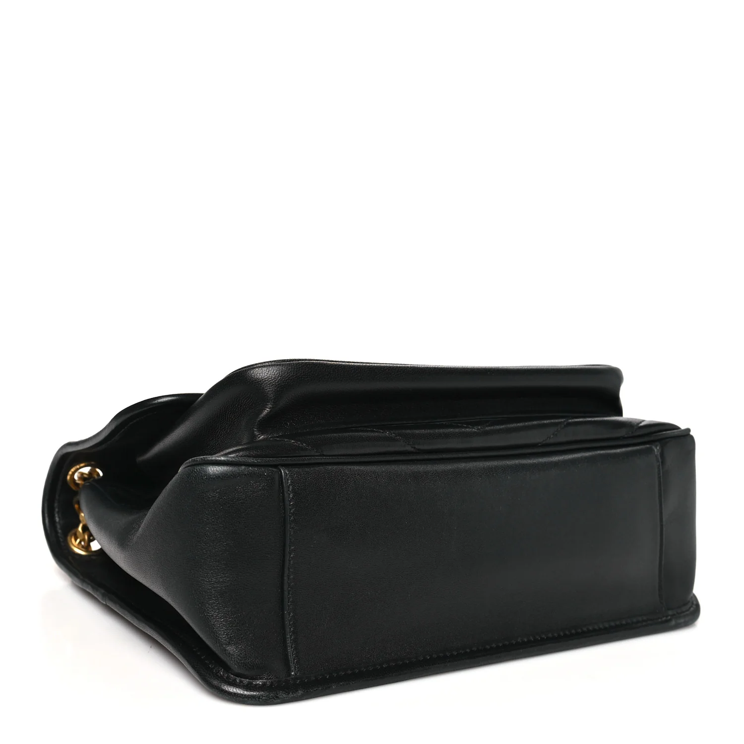 Lambskin Matelasse Monogram Medium Niki Chain Satchel Black - Image 4