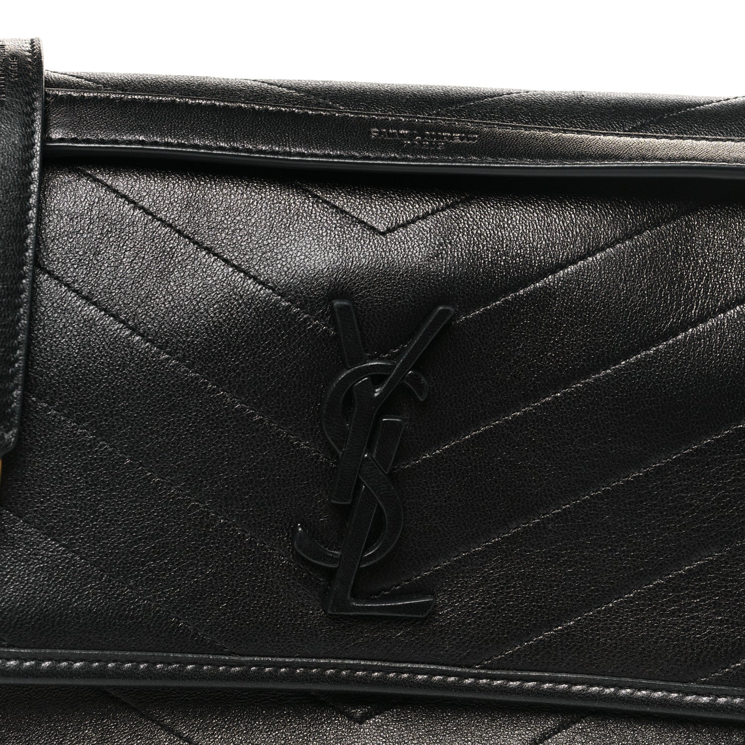 Lambskin Matelasse Monogram Medium Niki Chain Satchel Black - Image 8