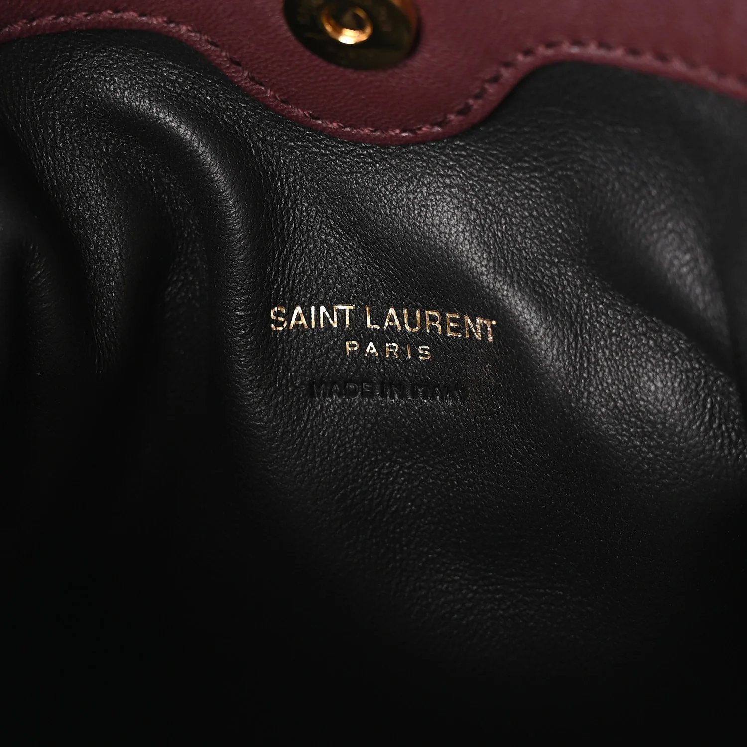 Lambskin Matelasse Monogram Mini Jamie Shoulder Pouch Bag Rouge Cabernet - Image 6
