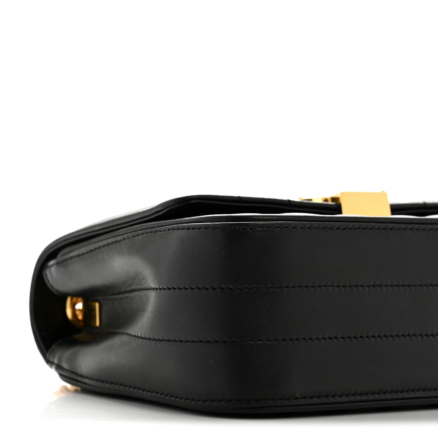 Lambskin Matelasse Monogram Small Vicky Chain Bag Black - Image 9