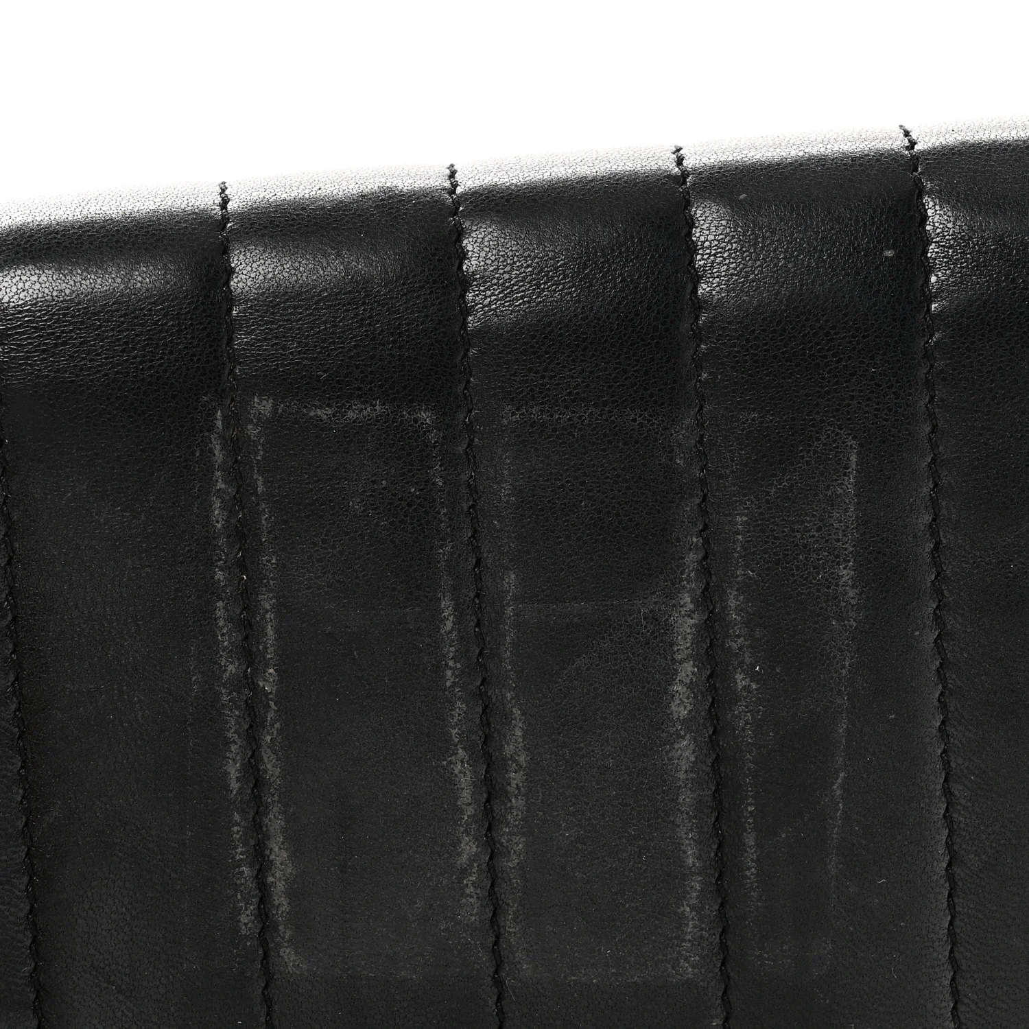 Lambskin Matelasse Monogram Vicky Tri-Fold Wallet Black - Image 8