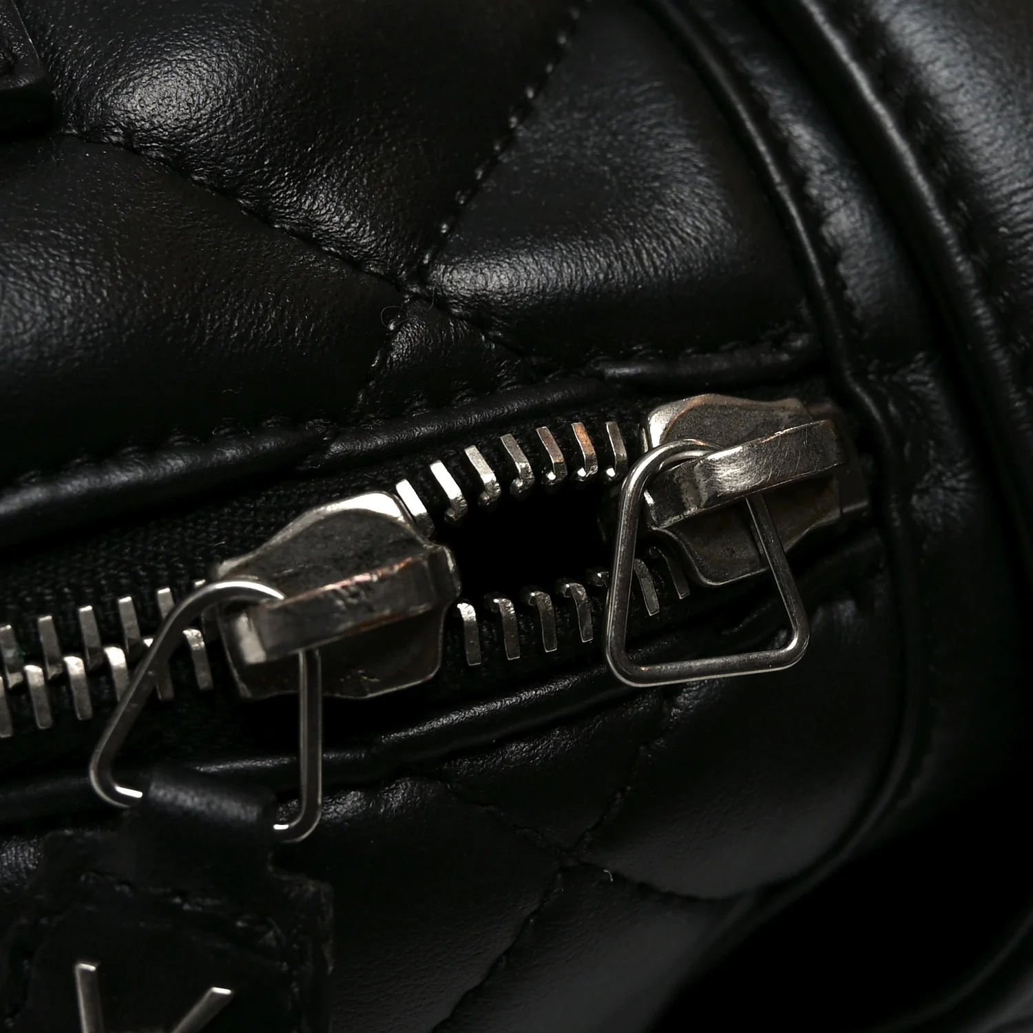 Lambskin Mixed Matelasse Joan Bowling Bag Black - Image 11