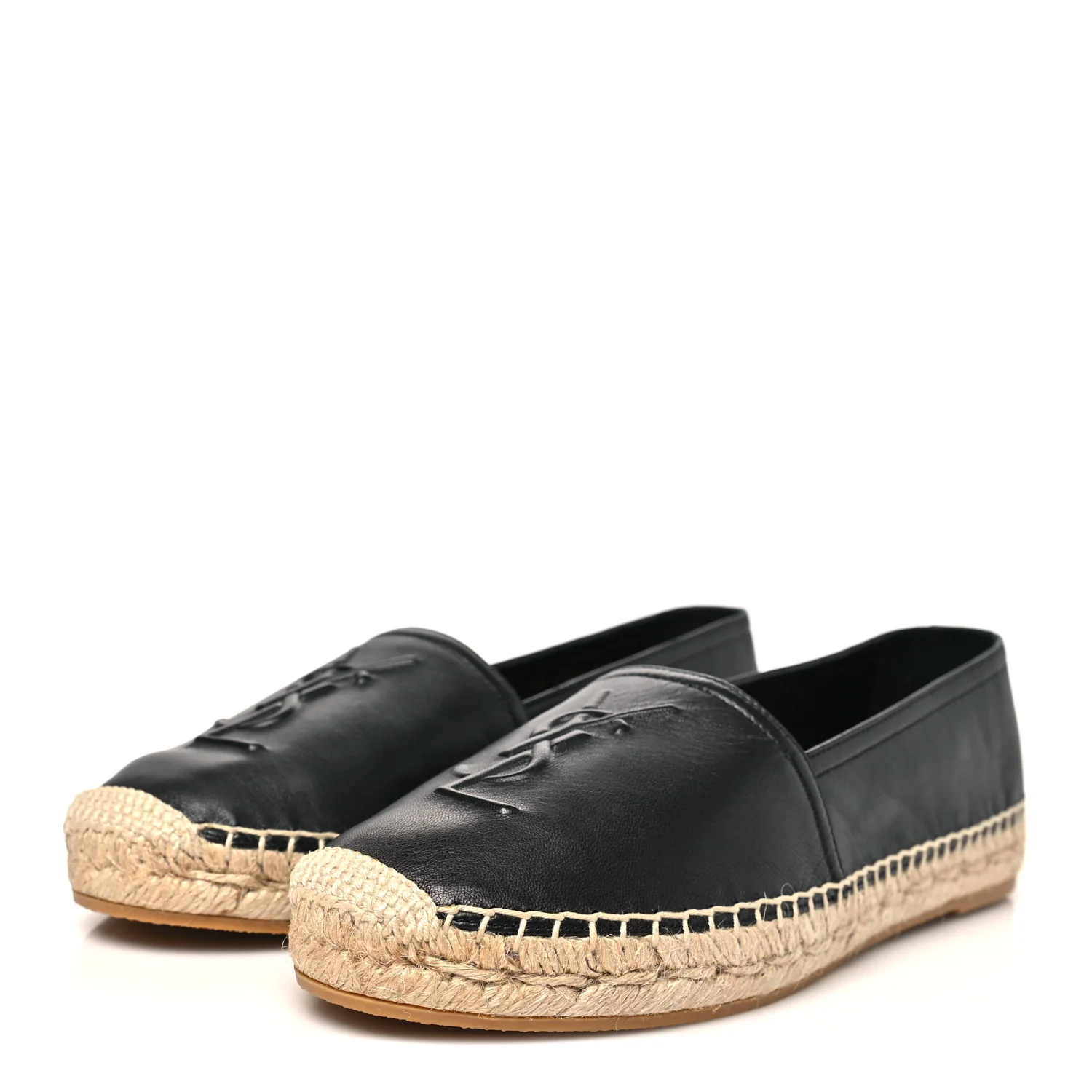 Lambskin Monogram Espadrilles 37 Black - Image 4