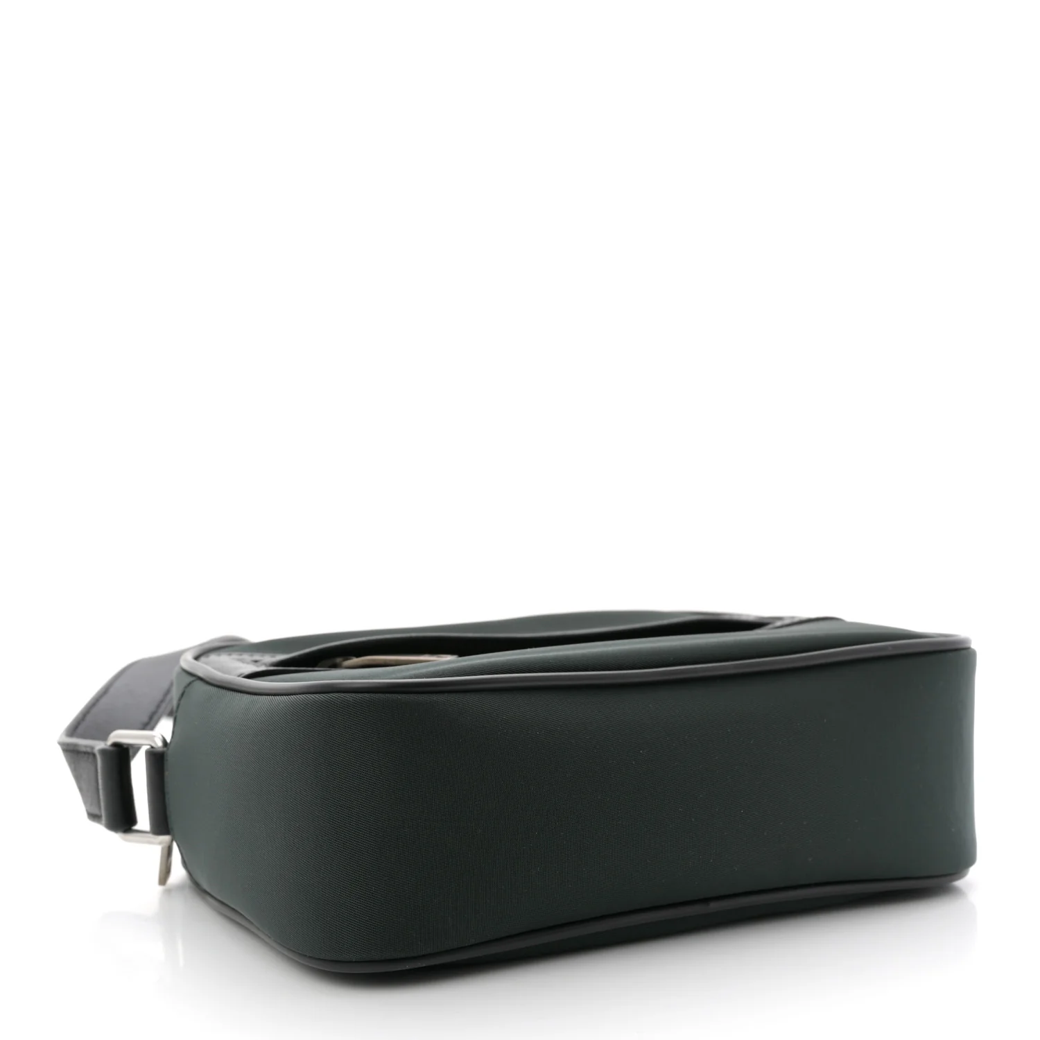 Lambskin Nylon Small Camp Camera Bag Dark Green - Image 4
