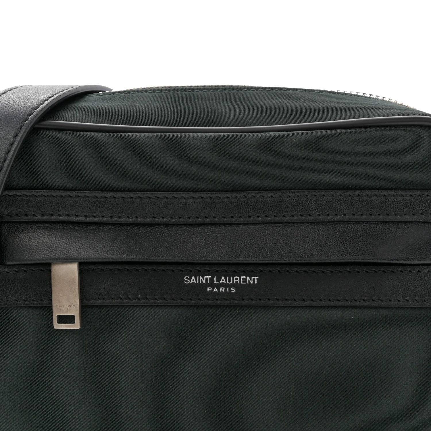 Lambskin Nylon Small Camp Camera Bag Dark Green - Image 8