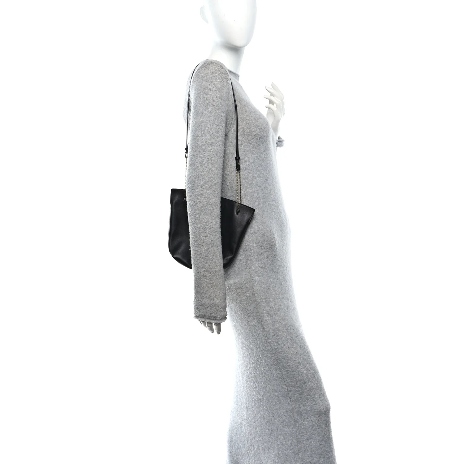 Lambskin Pochon Shoulder Bag Black - Image 2