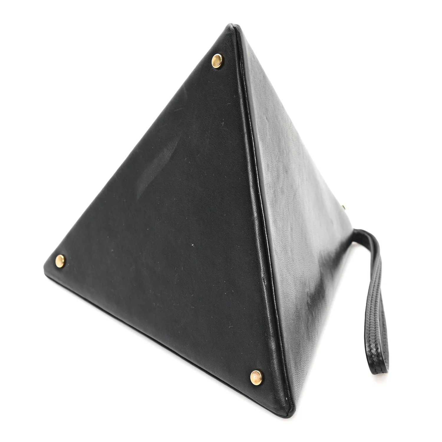 Lambskin Pyramid Clutch Black - Image 9