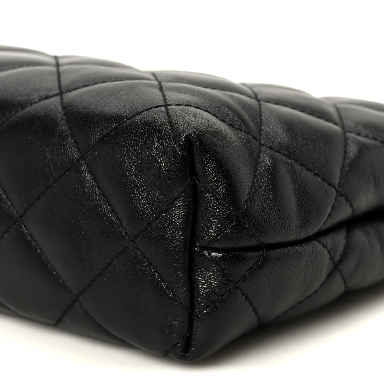 Lambskin Quilted Cassandre Cosmetic Pouch Black - Image 11
