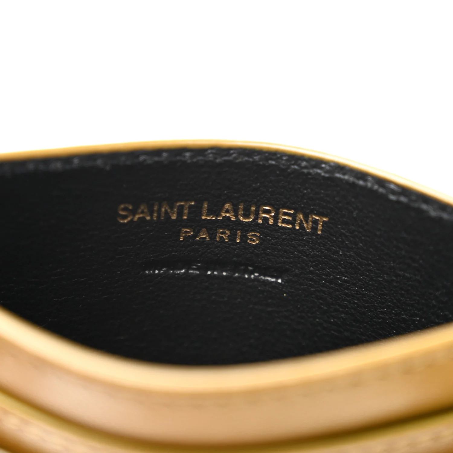 Lambskin Quilted Cassandre Credit Card Case Olive Drab - Image 6