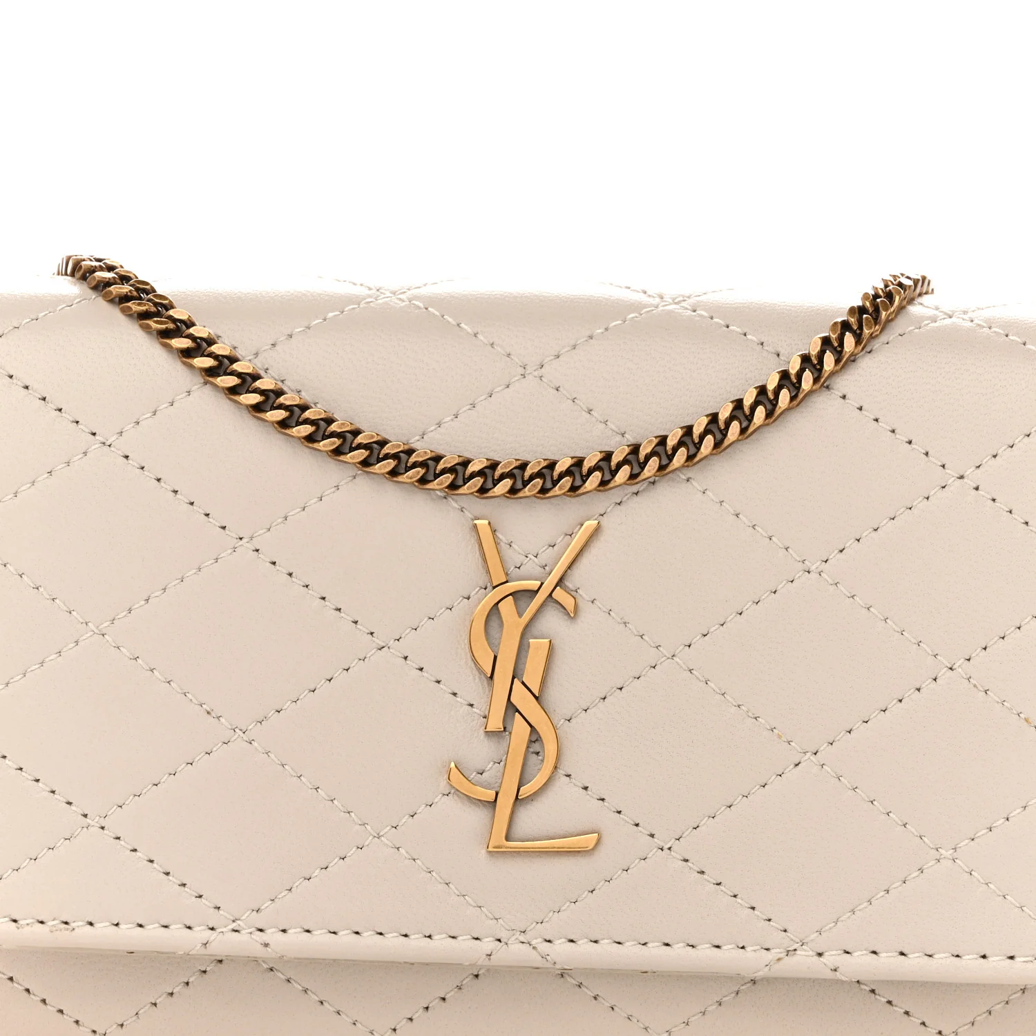Lambskin Quilted Gaby Phone Holder Crossbody Crema Soft - Image 7