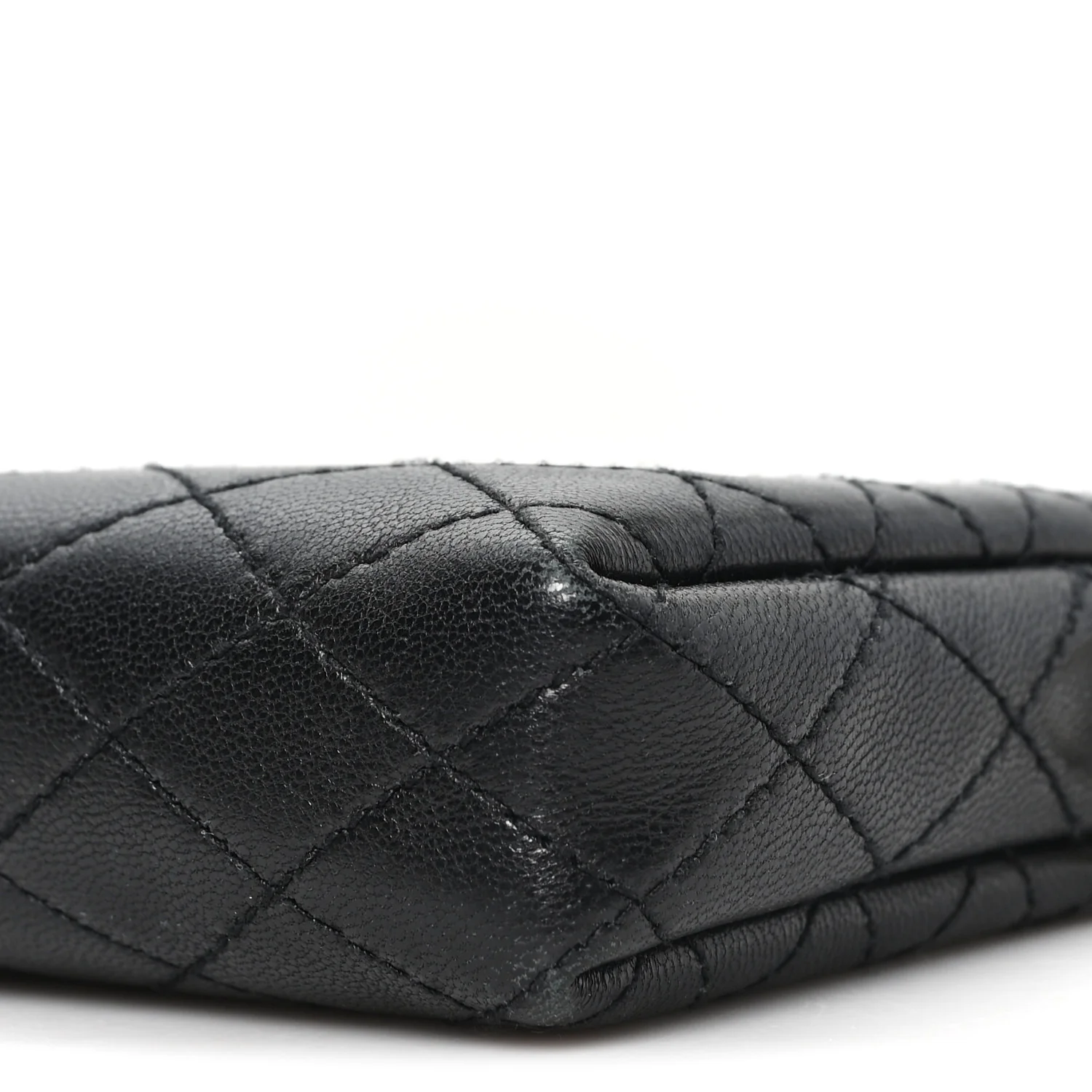Lambskin Quilted Gaby Zipped Pouch Black - Image 9