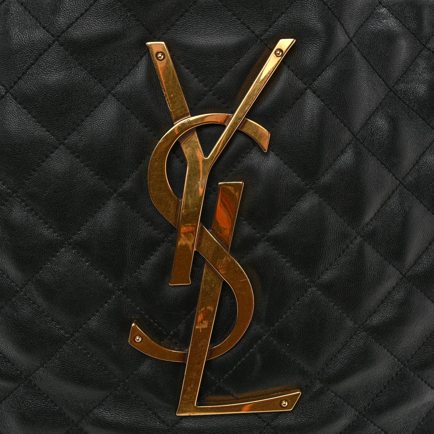 Lambskin Quilted Maxi Icare Shopping Tote Black - Image 12