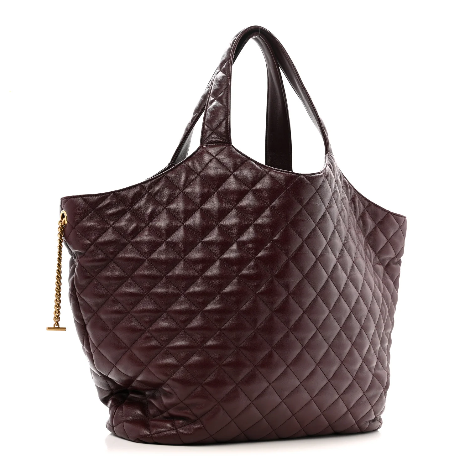 Lambskin Quilted Maxi Icare Shopping Tote Hot Wine - Image 4