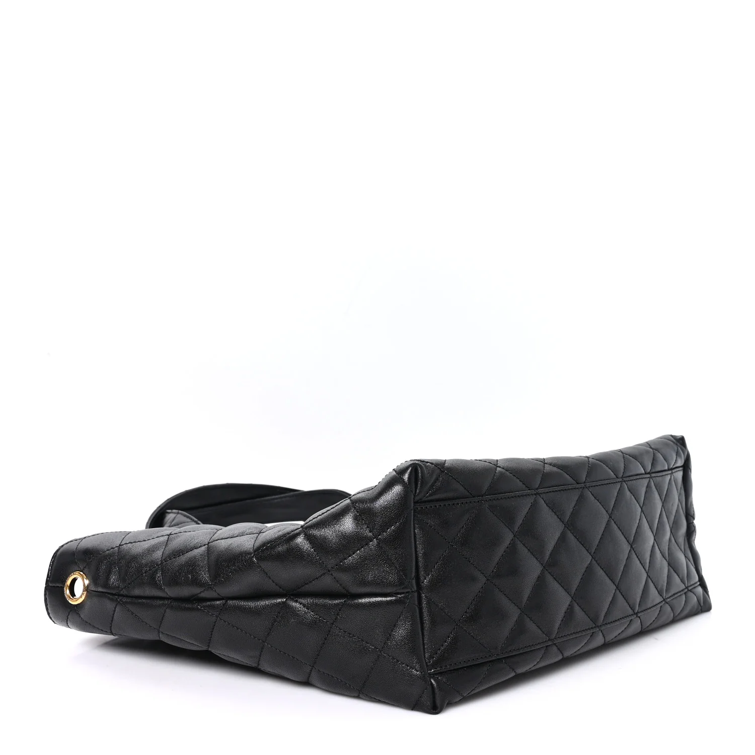 Lambskin Quilted Medium Icare Shopping Tote Black - Image 5