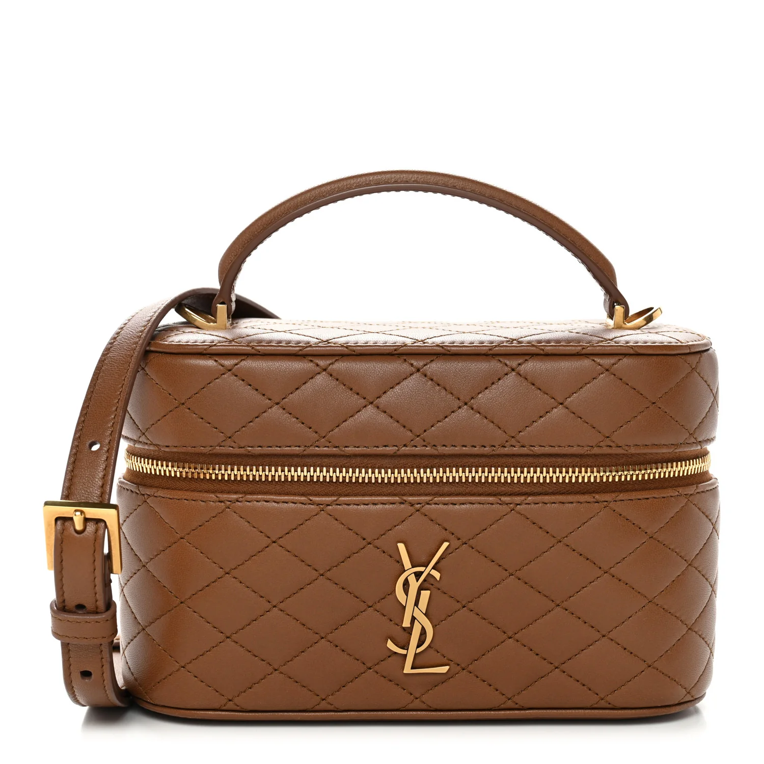 Lambskin Quilted Mini Gaby Vanity Case Fox