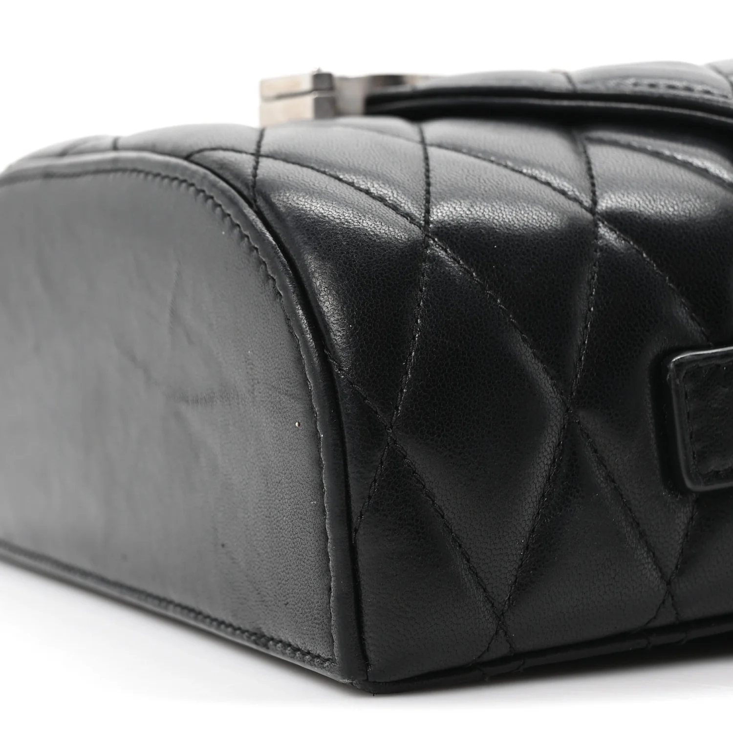 Lambskin Quilted Monogram June Box Bag Black - Image 11