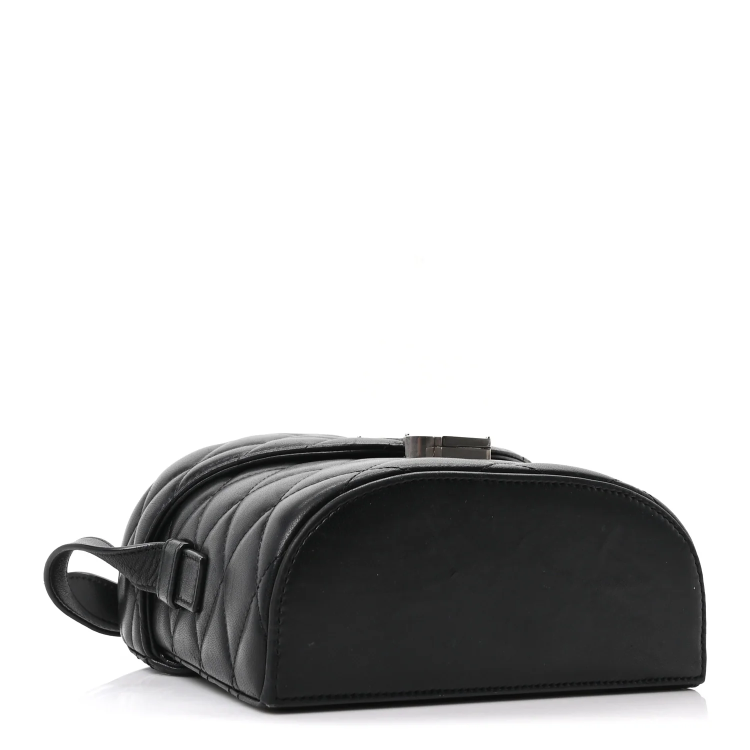 Lambskin Quilted Monogram June Box Bag Black - Image 4