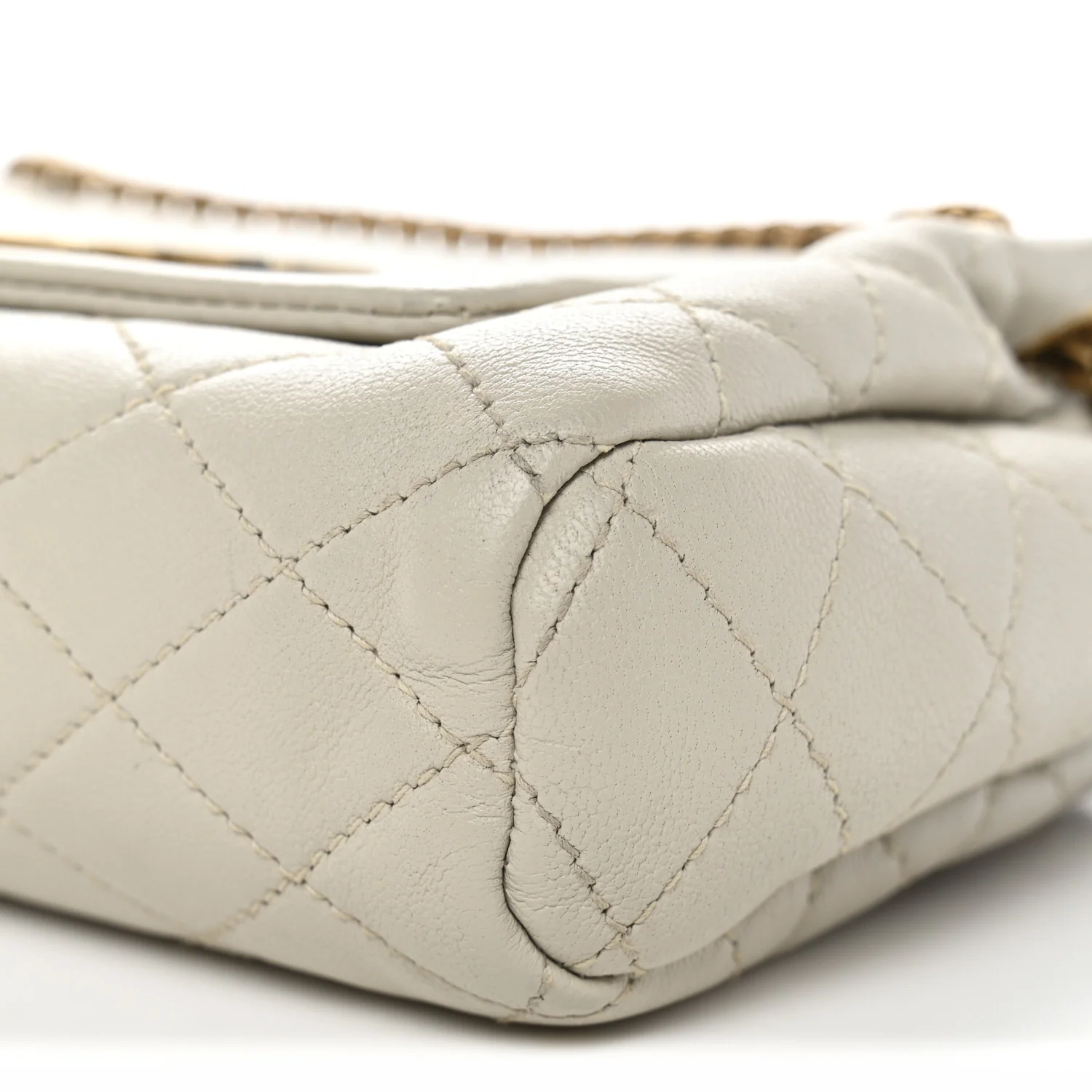 Lambskin Quilted Monogram Mini Nolita Crema Soft - Image 10