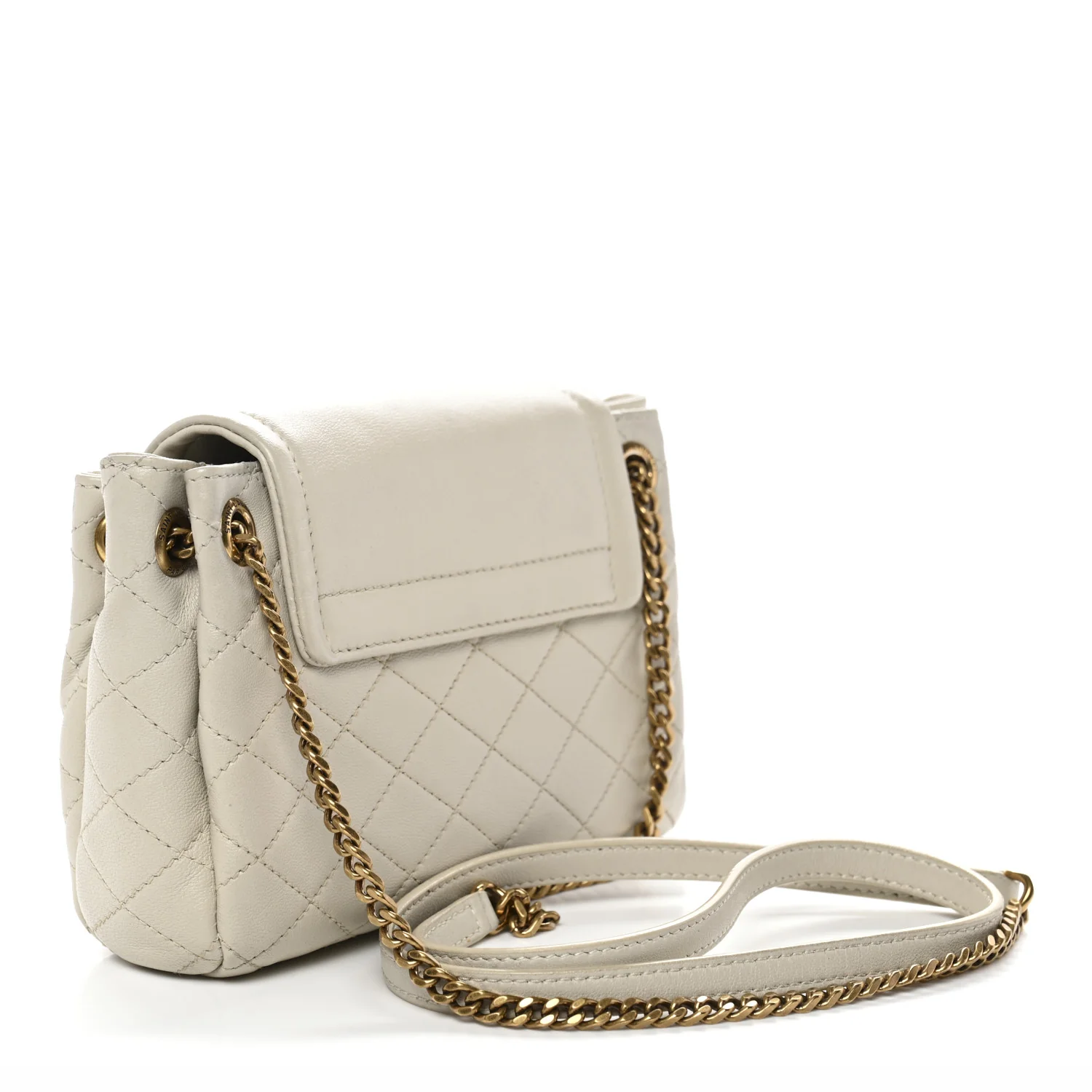 Lambskin Quilted Monogram Mini Nolita Crema Soft - Image 3