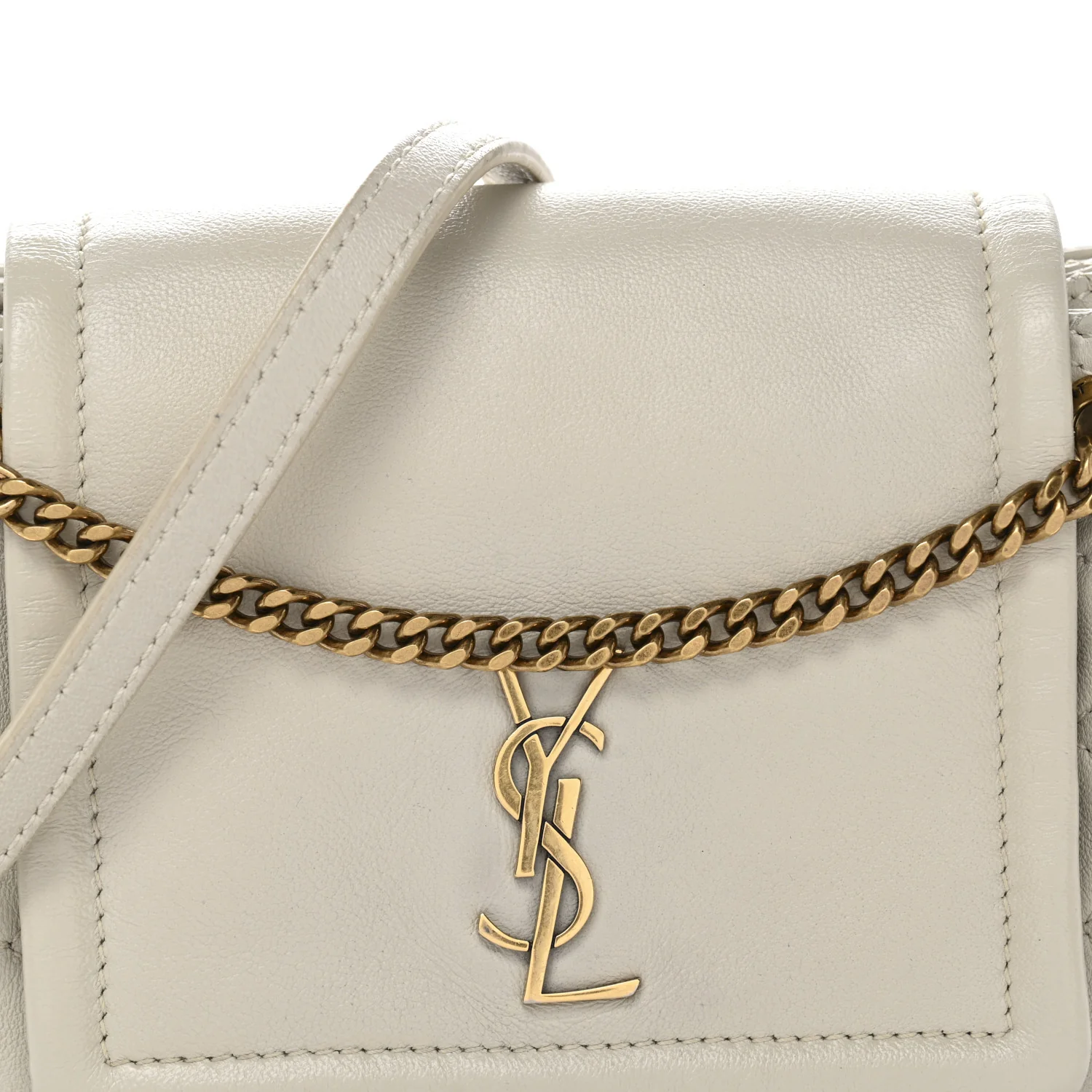 Lambskin Quilted Monogram Mini Nolita Crema Soft - Image 8