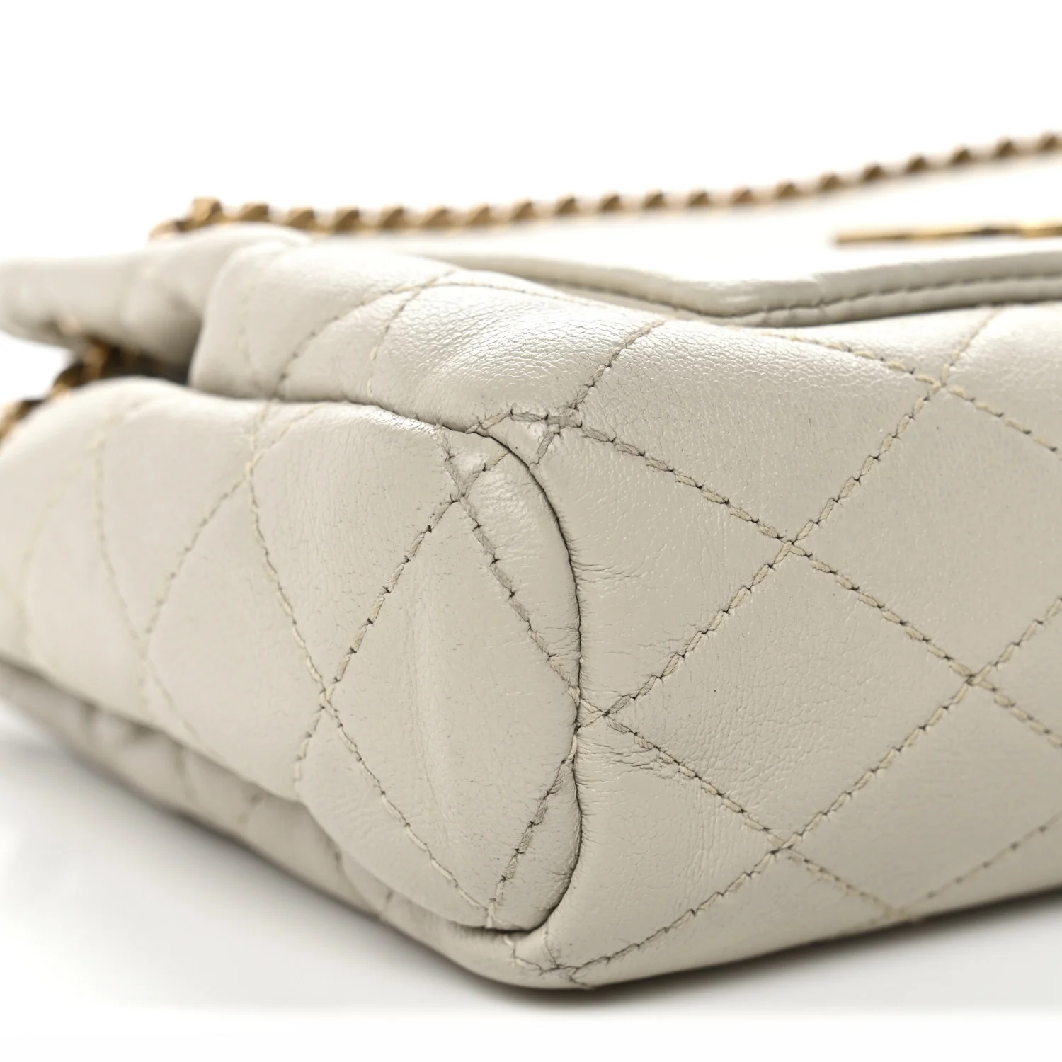 Lambskin Quilted Monogram Mini Nolita Crema Soft - Image 9