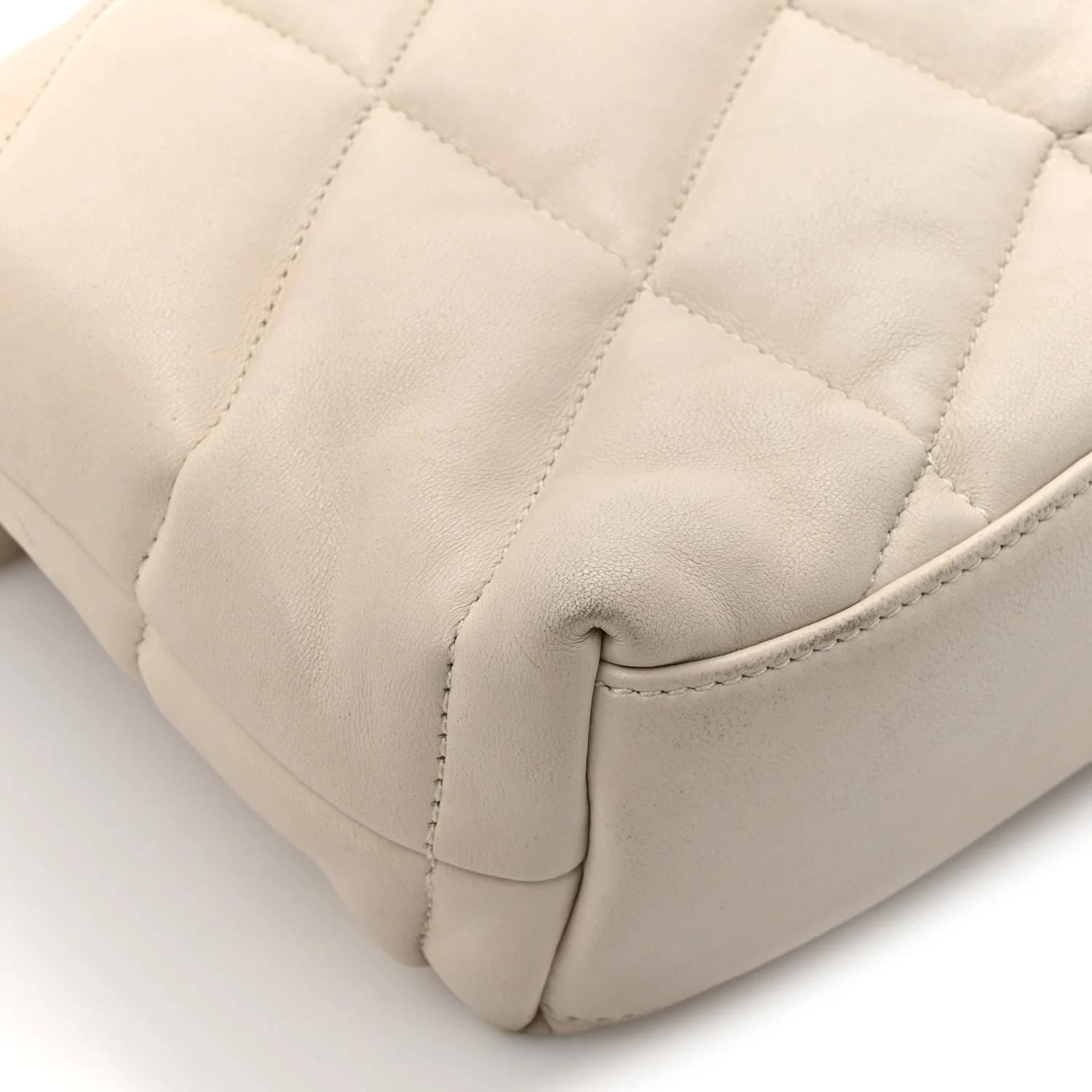 Lambskin Quilted Toy Loulou Puffer Monogram Chain Satchel Crema Soft - Image 12