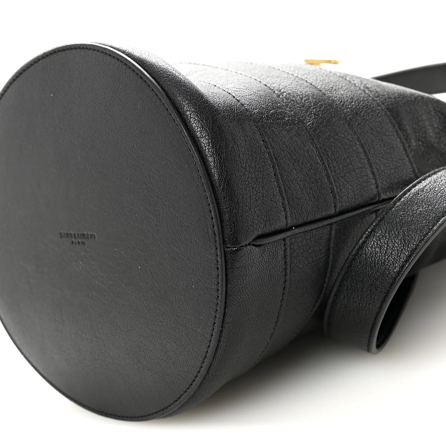 Lambskin Seau Fermoir Bucket Bag Black - Image 10