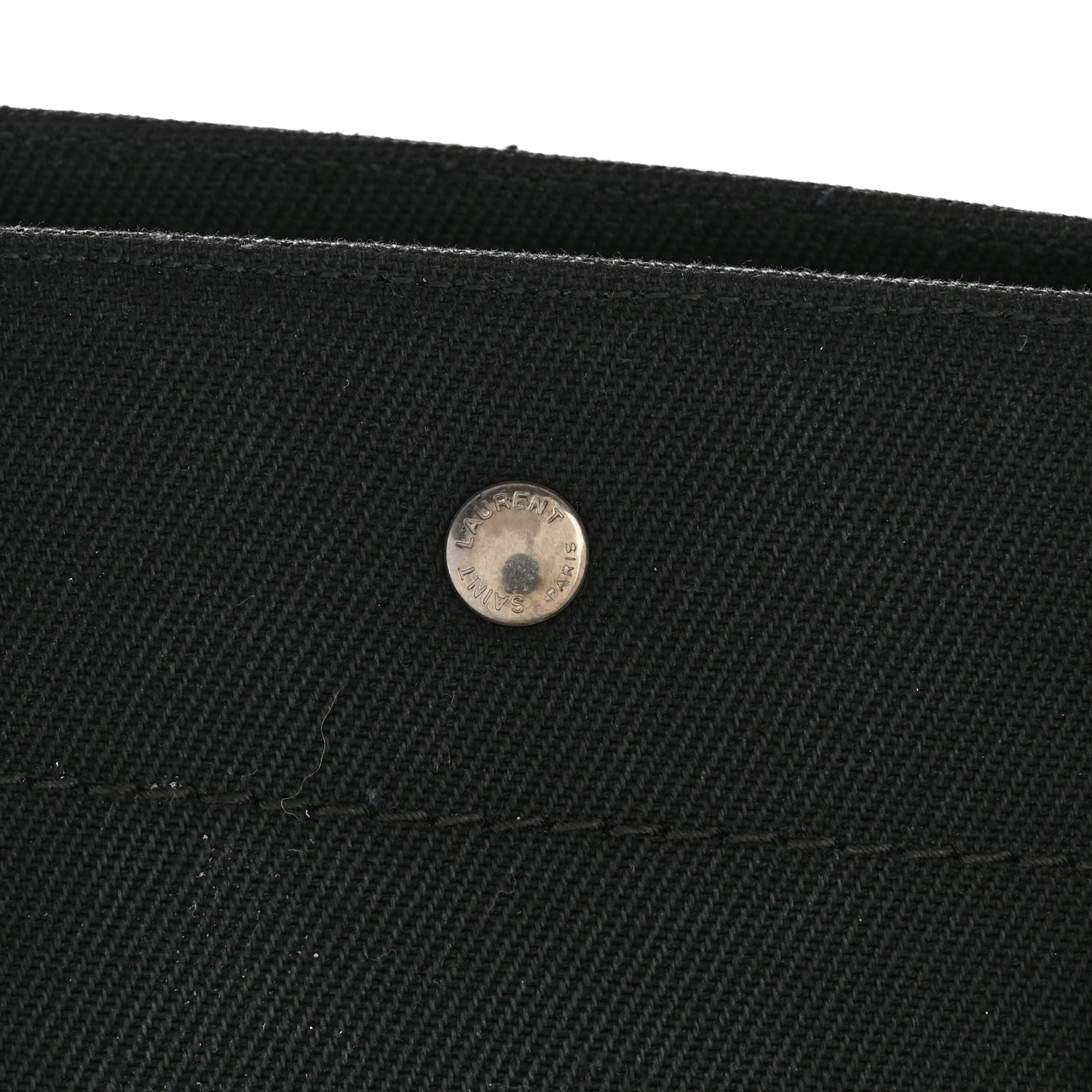 Linen Calfskin Rive Gauche North South Tote Black - Image 13