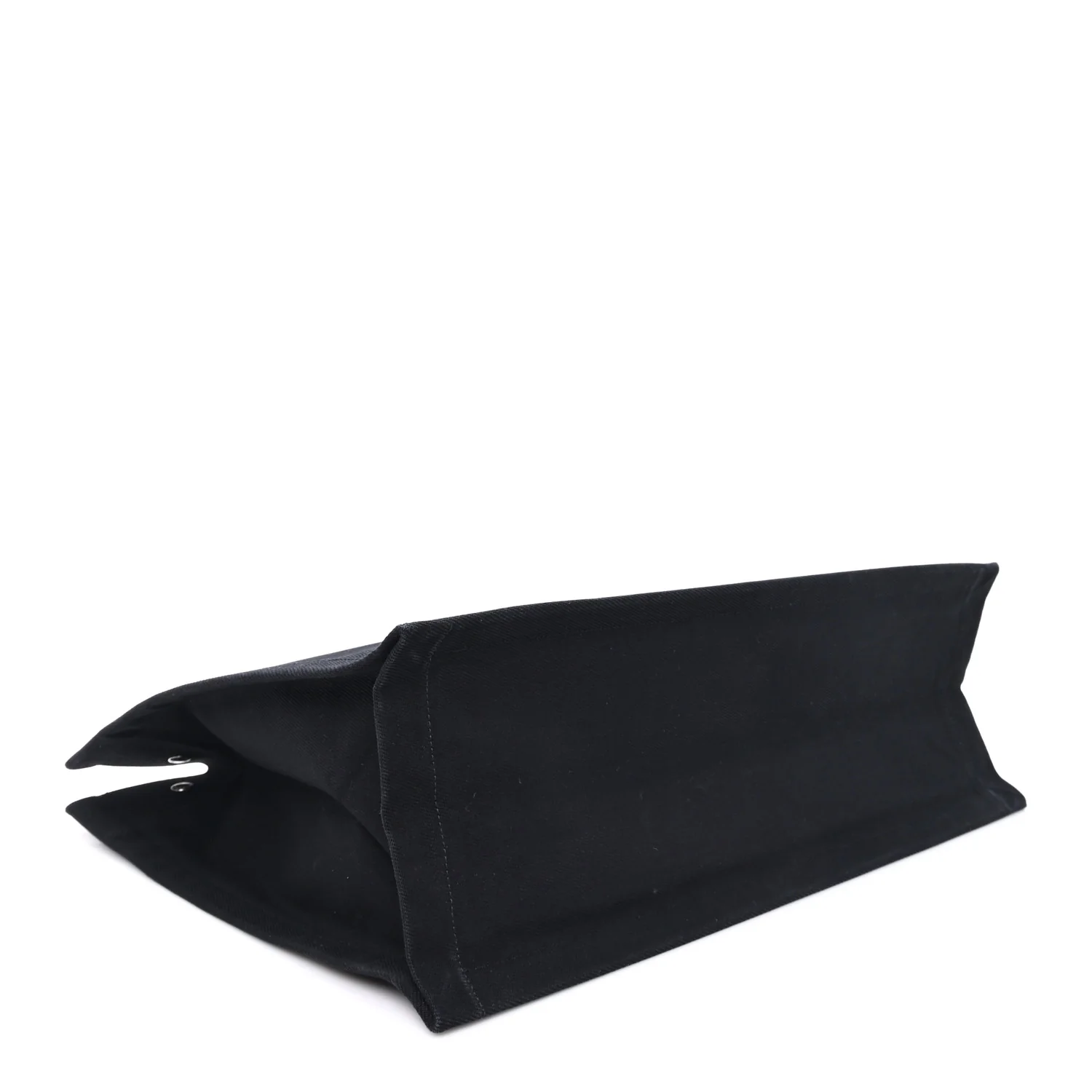 Linen Calfskin Rive Gauche Tote Black - Image 4