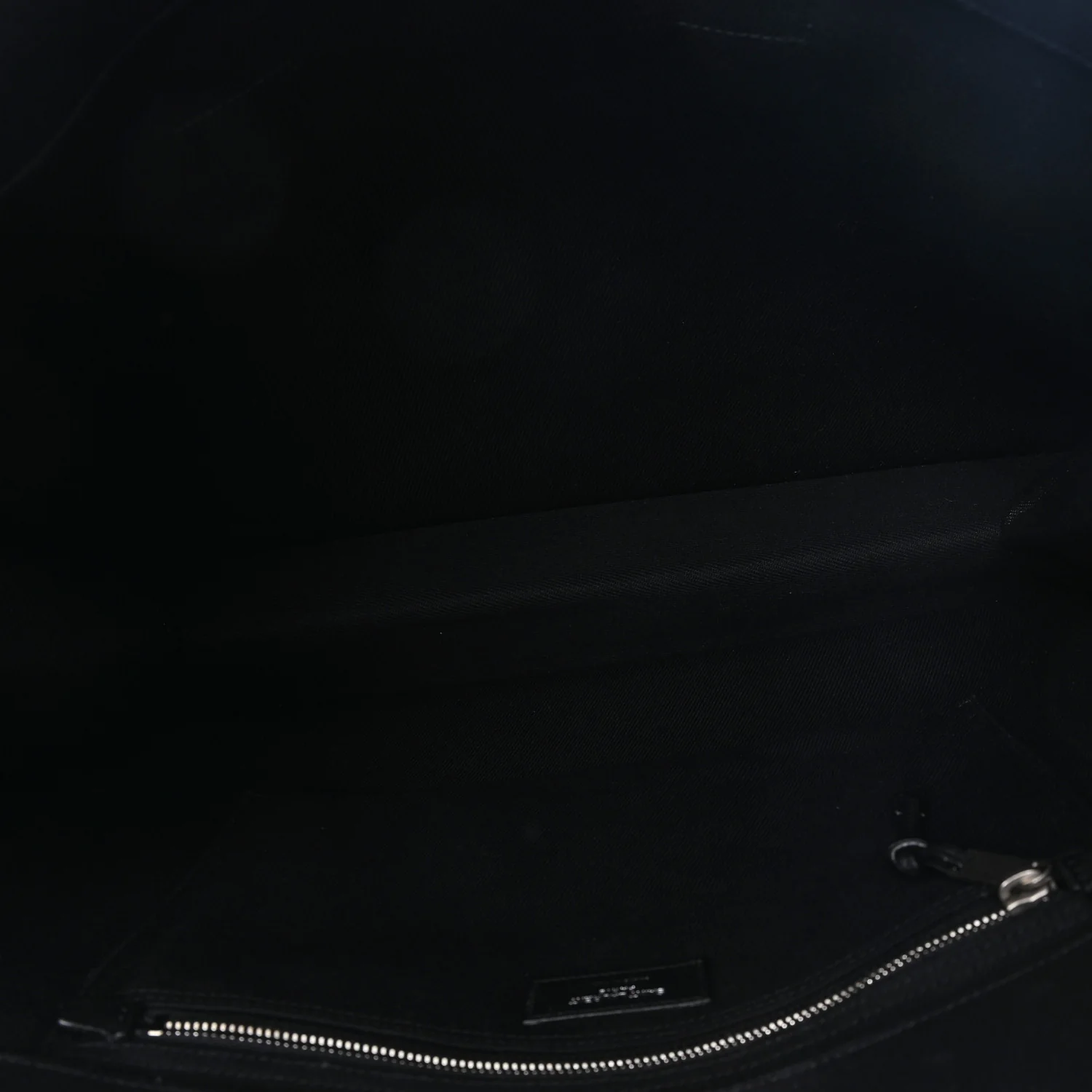 Linen Calfskin Rive Gauche Tote Black - Image 5