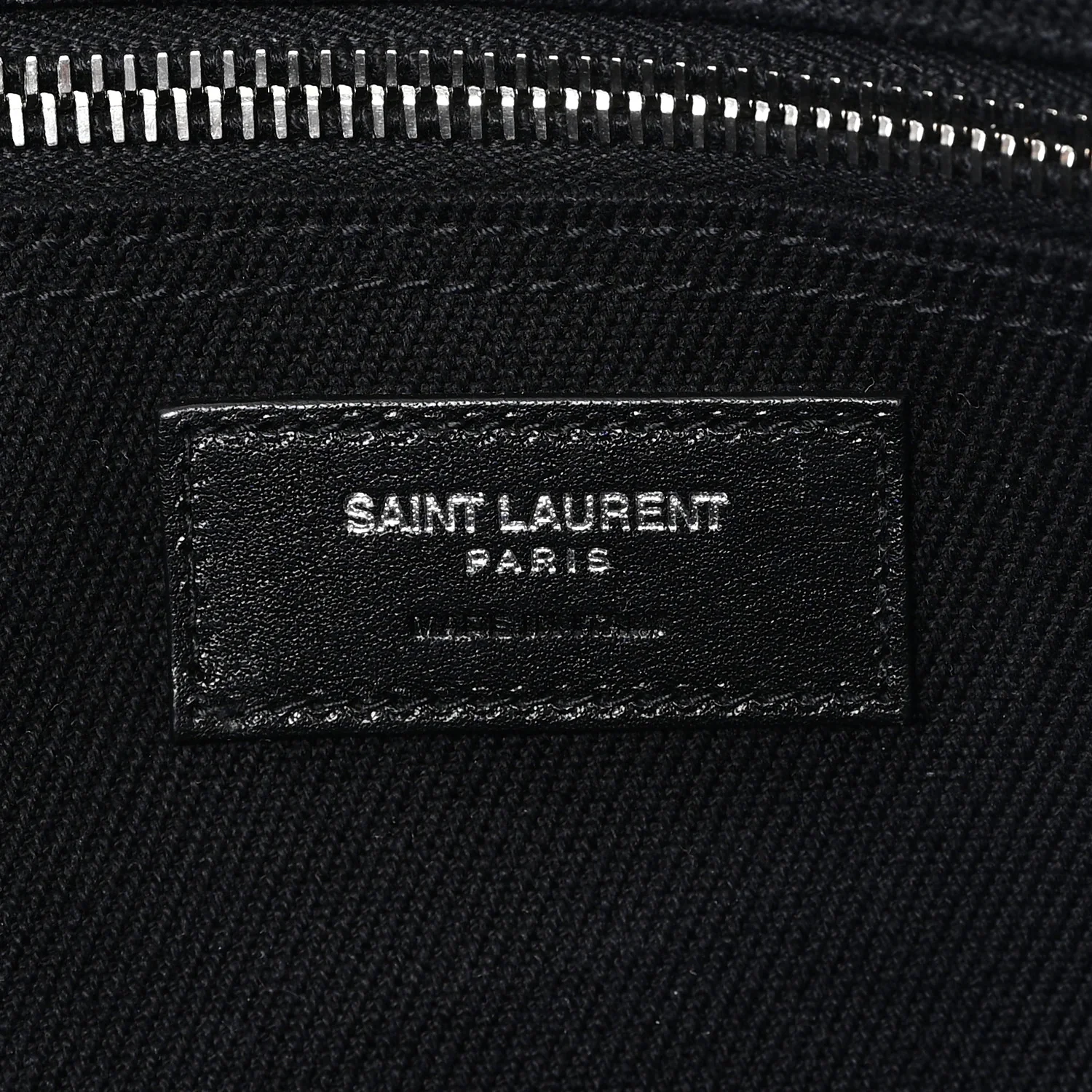 Linen Calfskin Rive Gauche Tote Black - Image 6