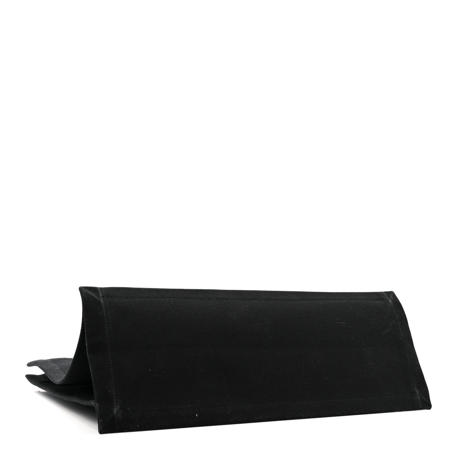 Linen Calfskin Rive Gauche Tote Black - Image 4