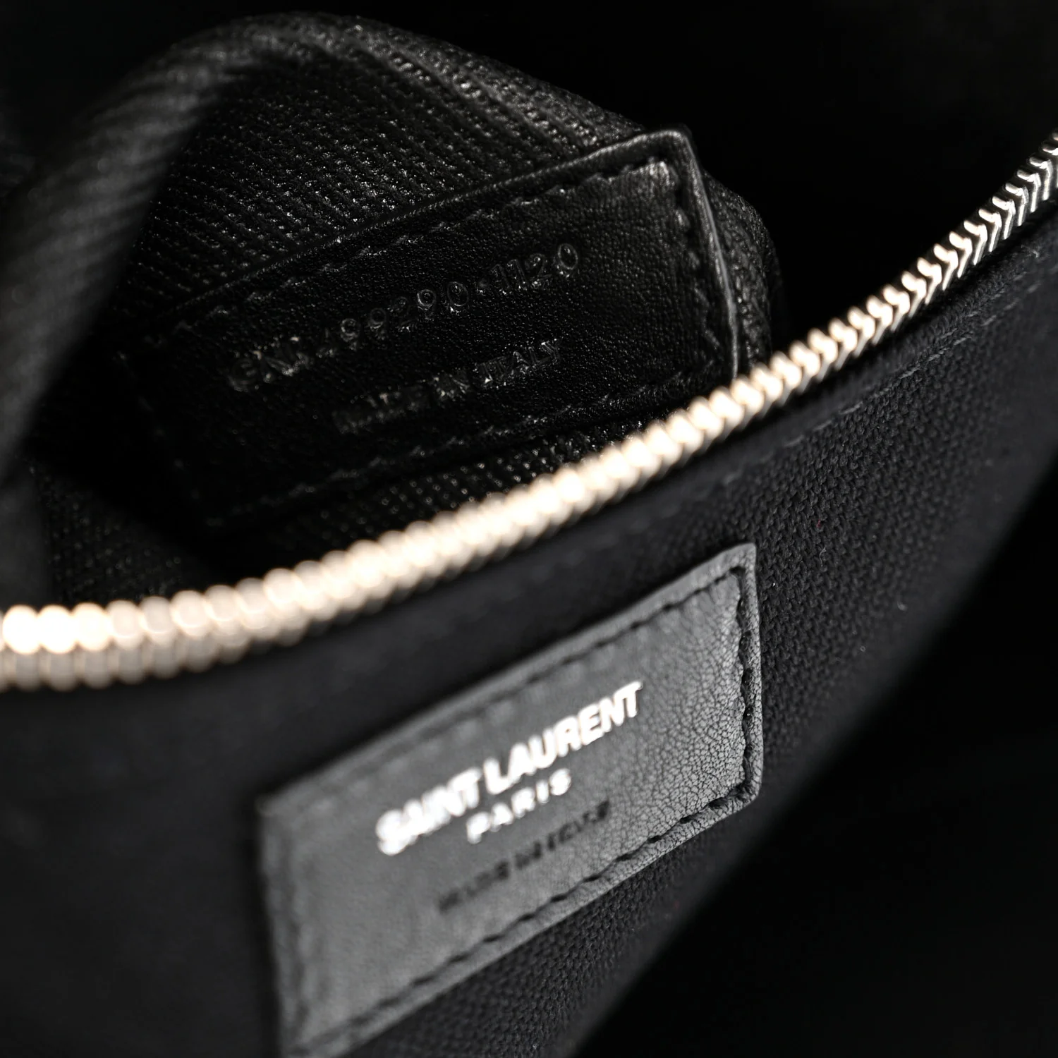 Linen Calfskin Rive Gauche Tote Black - Image 7